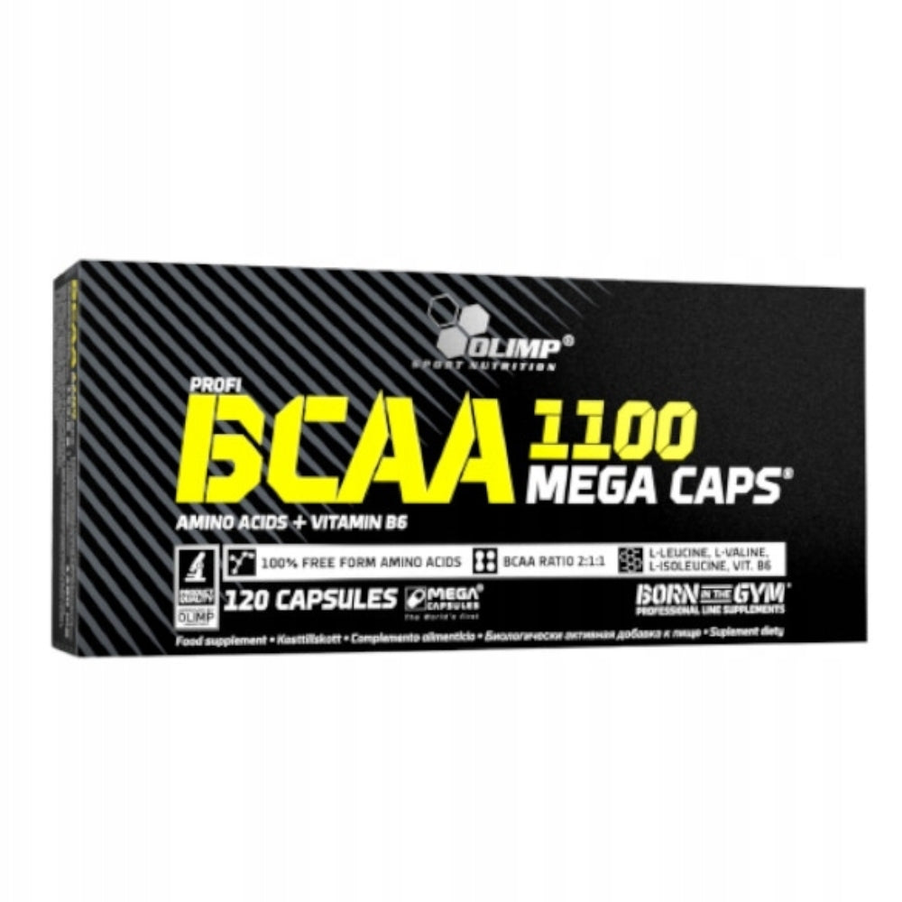 OLIMP BCAA MEGA CAPS 120 kaps 1100 mg AMINO ACIDS REGENERATION Expiration date at least six months from the date of purchase