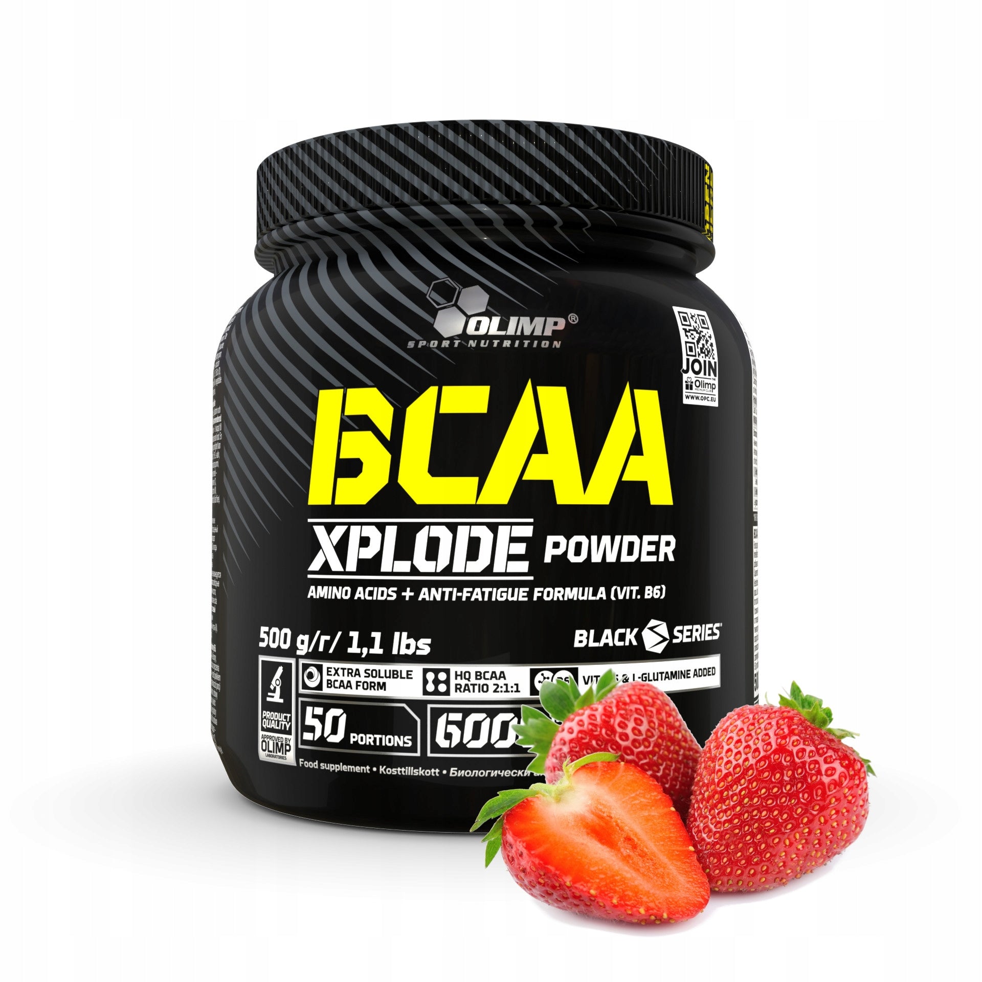 OLIMP BCAA XPLODE 500g AMINO ACIDS L-GLUTAMINE STRAWBERRY