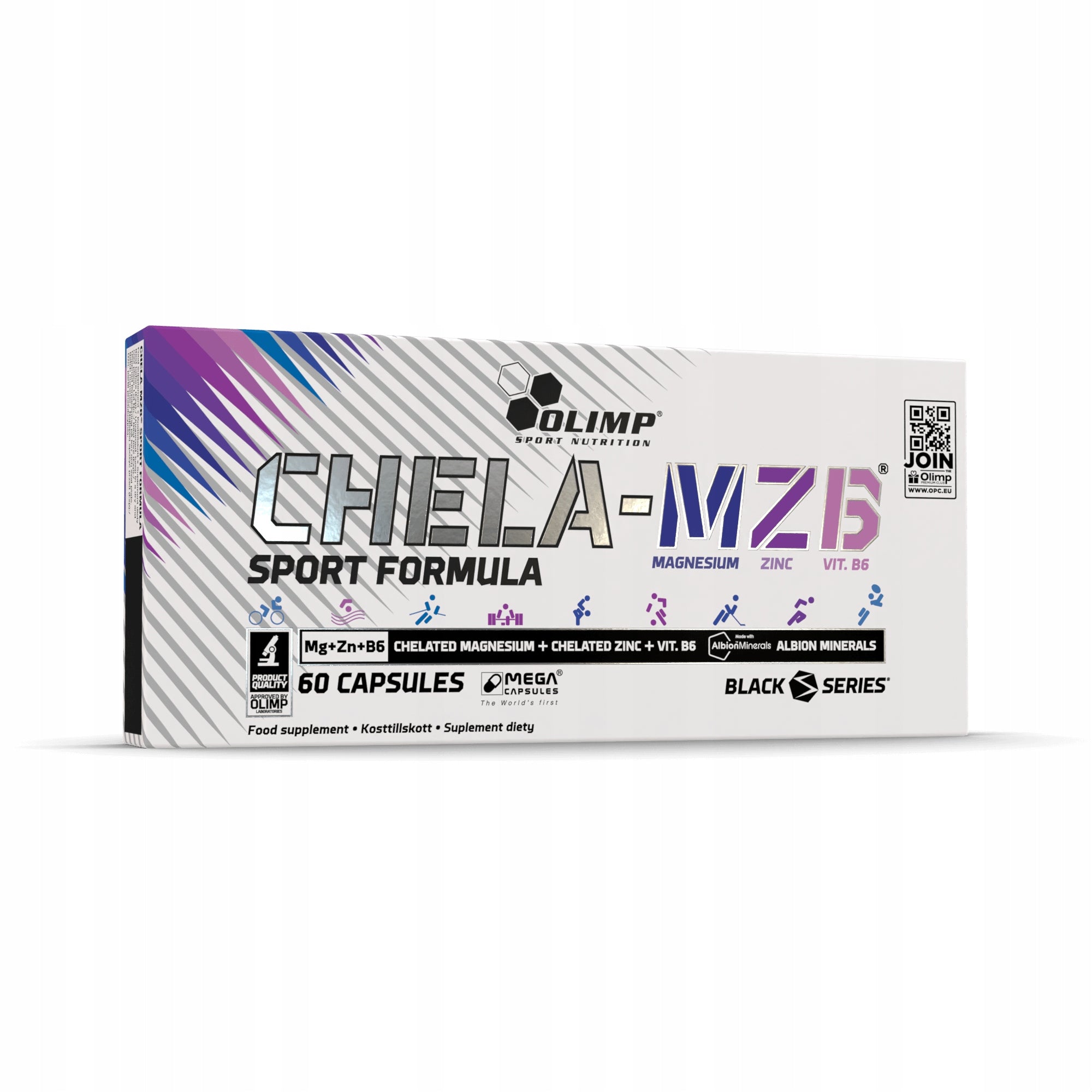 OLIMP CHELA MZB SPORT 60caps VITAMINS MINERALS MAGNESIUM ZINC B6 ZMA
