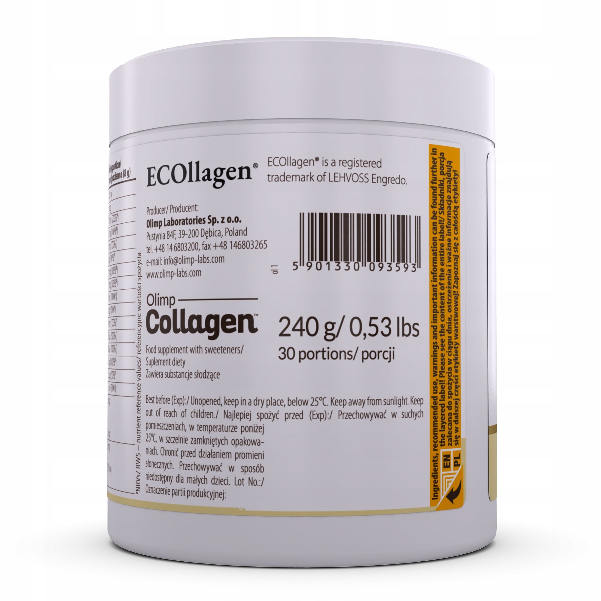 OLIMP COLLAGEN POWDER 240G PINEAPPLE FLAVOUR Brand Olimp Laboratories