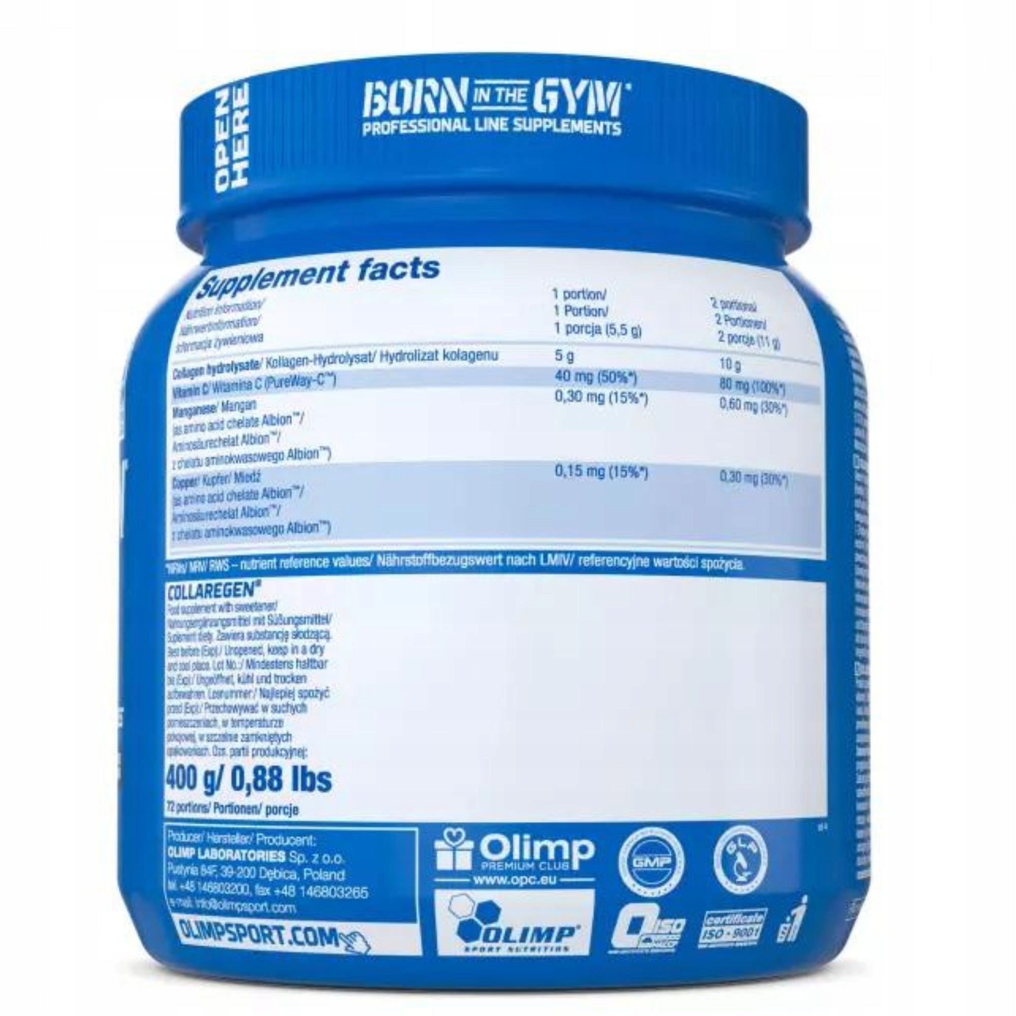 OLIMP COLLAREGEN Lemon 400 g Joints, bones and muscles Name Collaregen