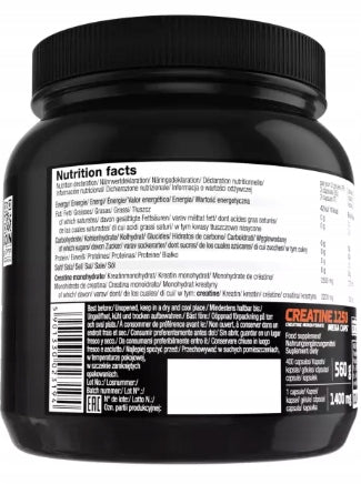 OLIMP CREATINE MONOHYDRATE 1250 mg 400 MEGA CAPS CREATINE NATURAL STRONG STRENGTH Expiration date at least six months from the date of purchase