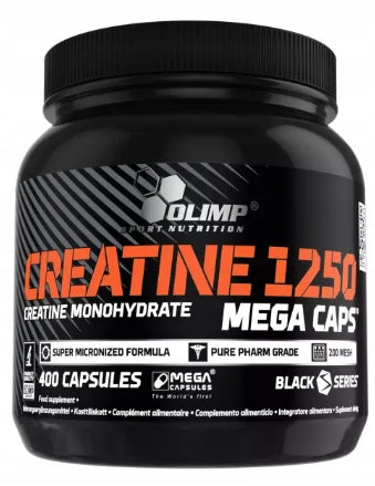 OLIMP CREATINE MONOHYDRATE 1250 mg 400 MEGA CAPS CREATINE NATURAL STRONG STRENGTH