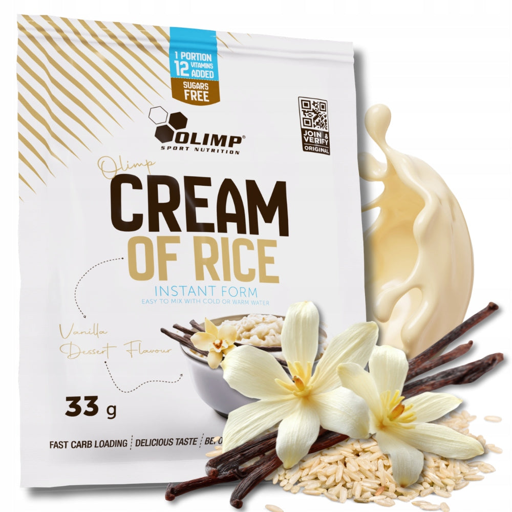 OLIMP Cream Of Rice 33g RICE GRUEL Ready Meal 27g carbo VANILLA