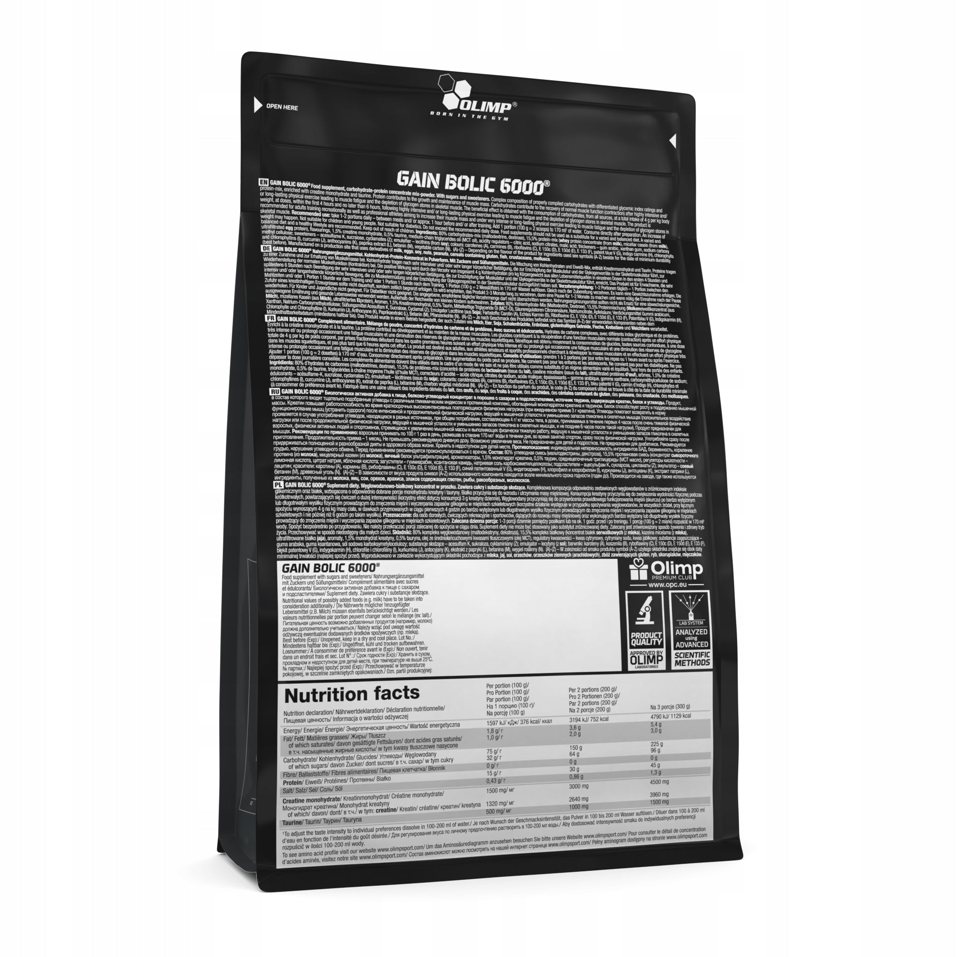 OLIMP GAIN BOLIC 6000 2000g PROTEIN WPC WHEY MASS EAN (GTIN) 5901330075346