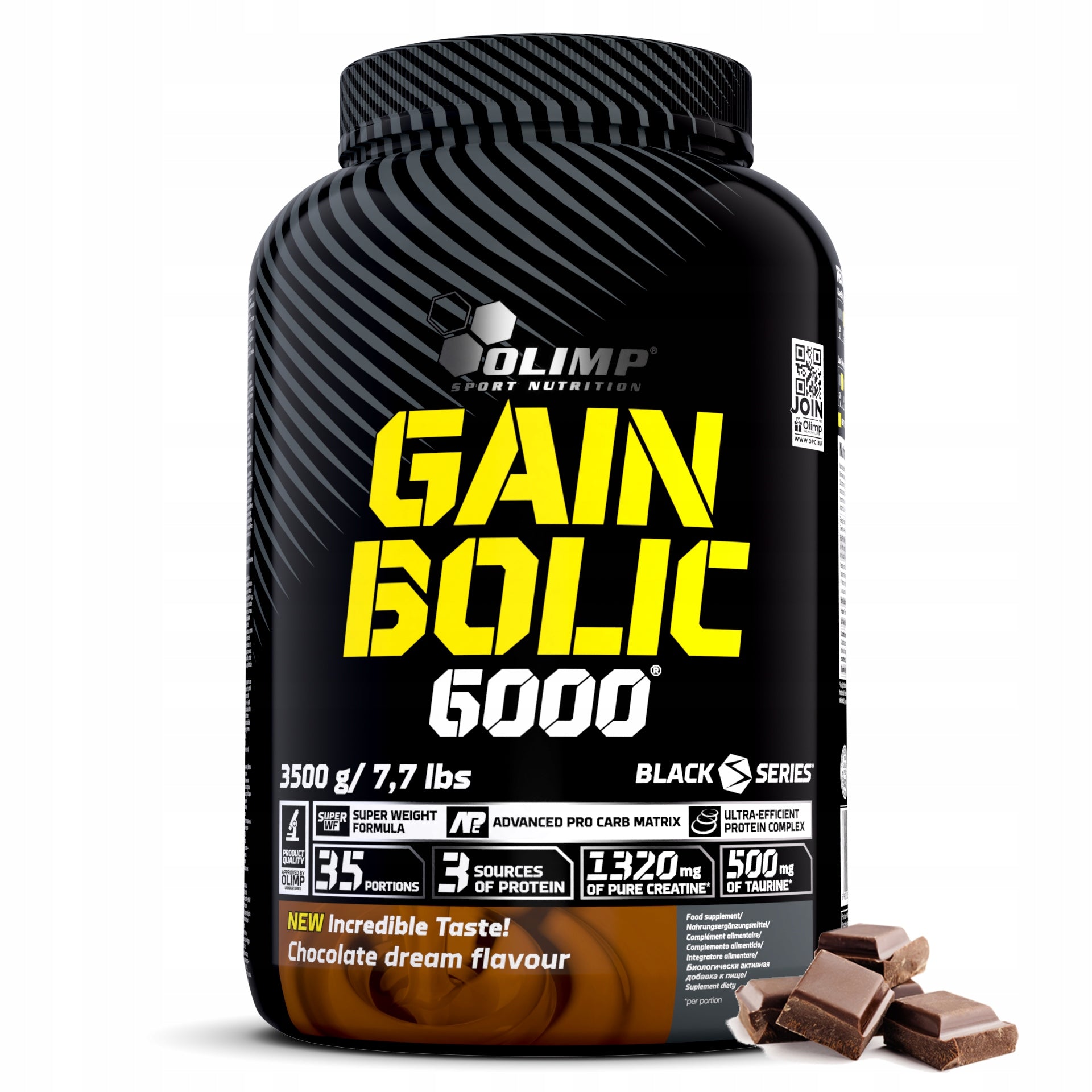OLIMP GAIN BOLIC 6000 3,5KG PROTEIN WPC WHEY GAINER MASS BULK FLAVOR CHOCOLATE