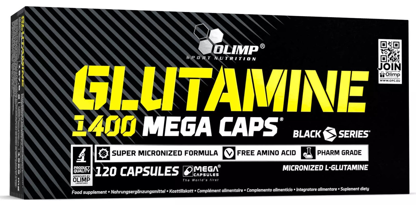 OLIMP GLUTAMINE 1400 Mega Caps Glutamine BCAA 120 kaps.