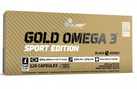 OLIMP GOLD OMEGA 3 65% SPORT EDITION 33% EPA 22 %DHA + VITAMIN E 120 CAPS.
