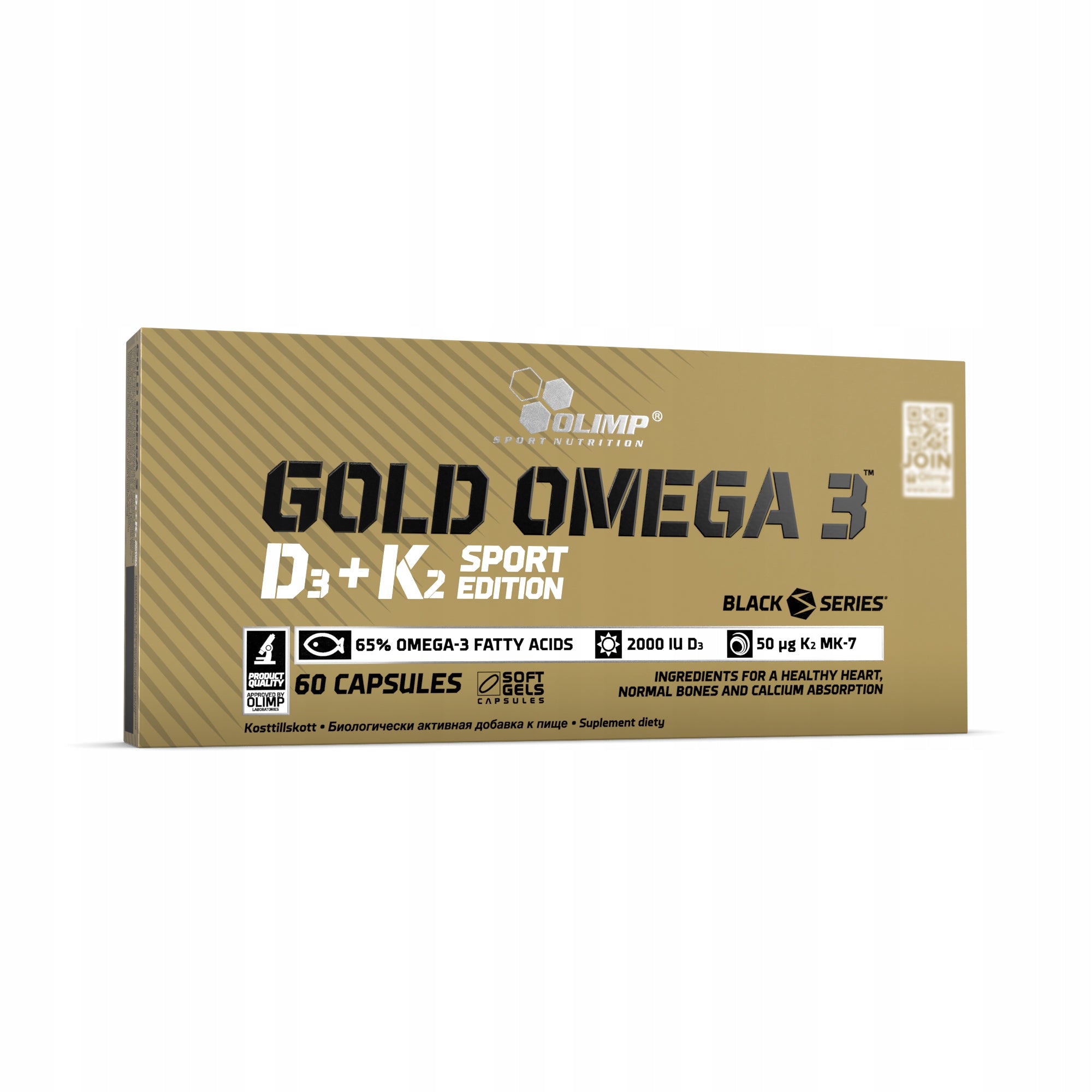 OLIMP GOLD OMEGA 3 D3+K2 SPORT 60caps HEALTHY HEART