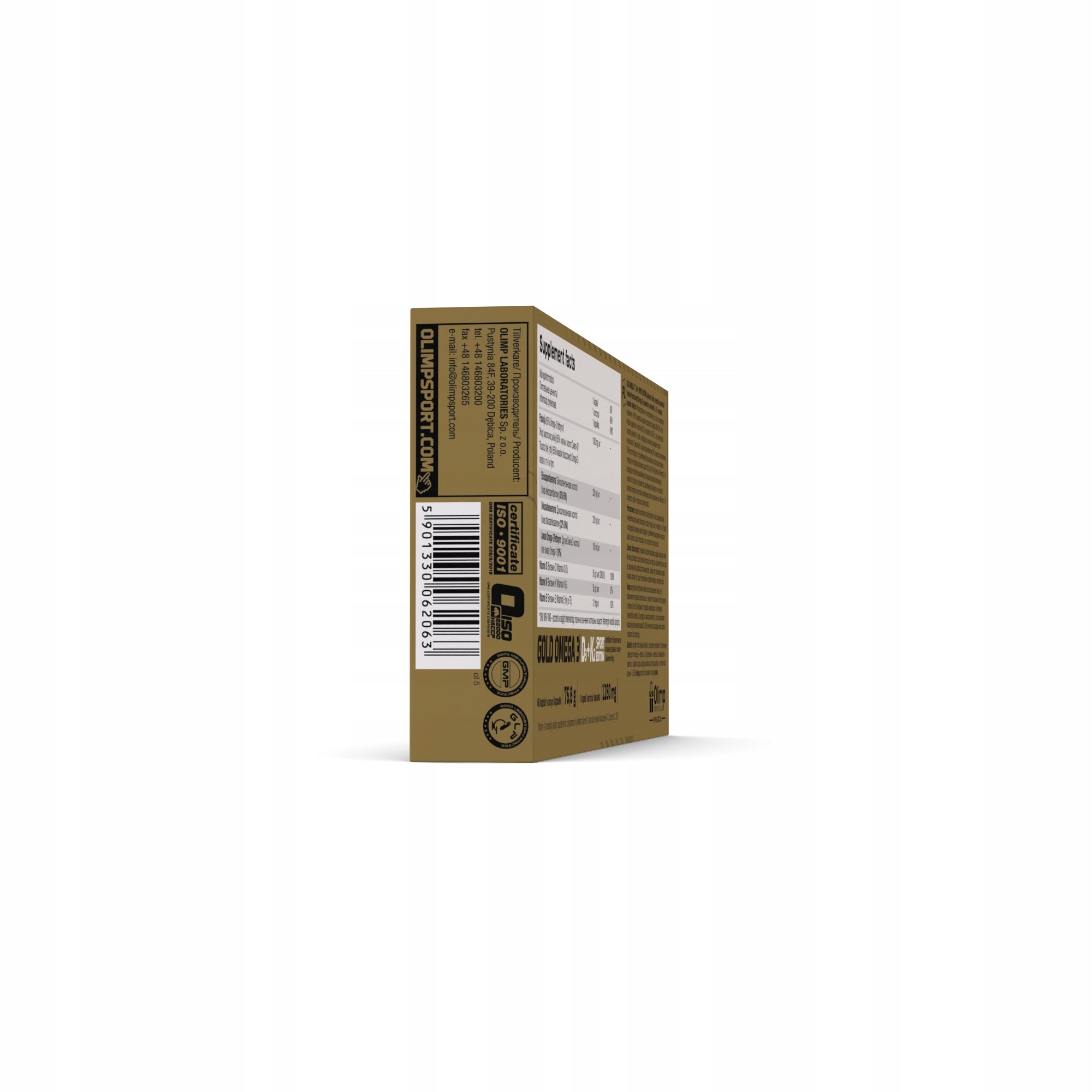 OLIMP GOLD OMEGA 3 D3+K2 SPORT VITAMIN D3 EPA DHA FOR BONE HEALTH 60CAPS Basic ingredient omega-3 fatty acids
