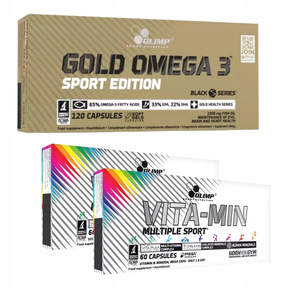 OLIMP GOLD OMEGA 3 + OLIMP VITA-MIN MULTIPLE 240 caps Expiration date at least six months from the date of purchase