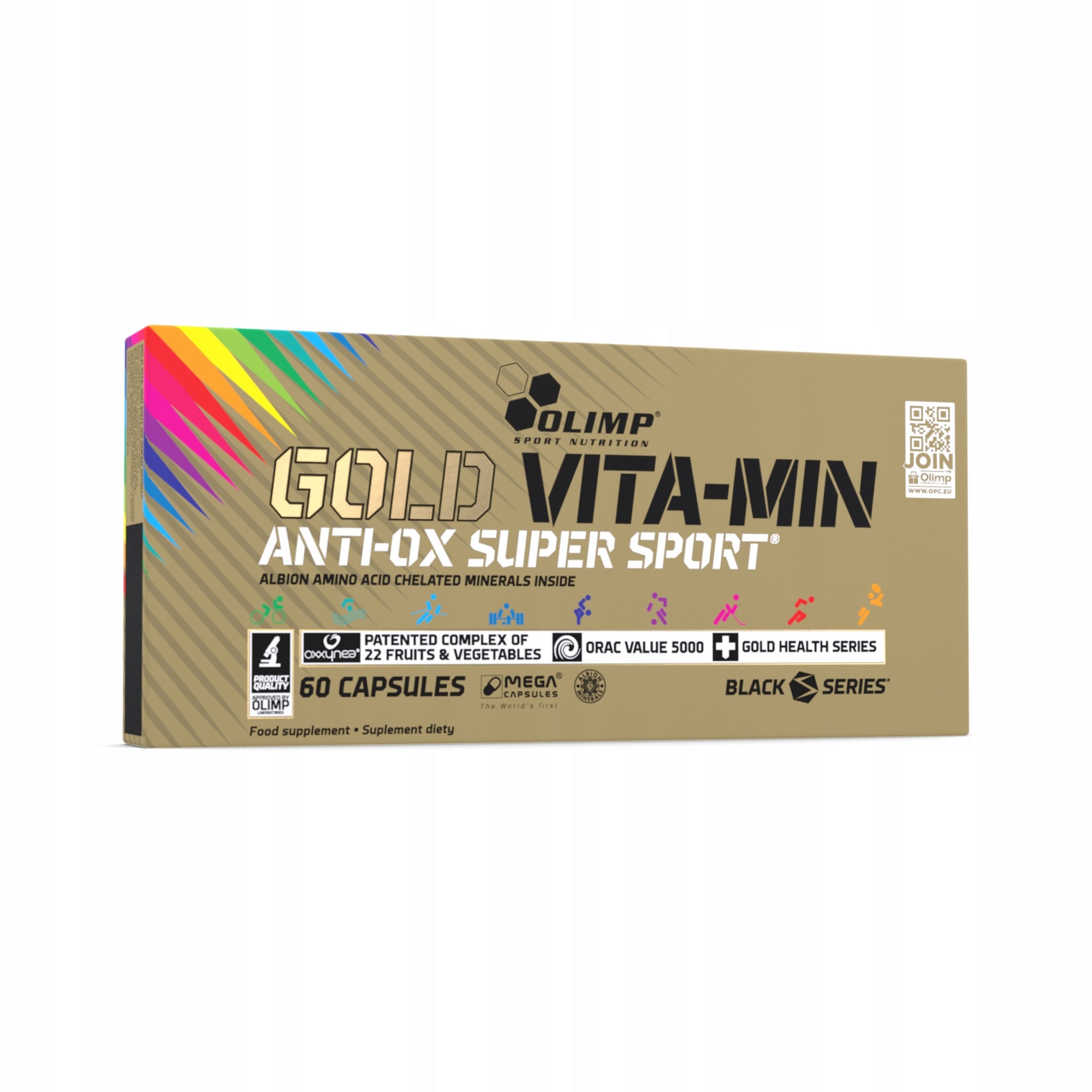 OLIMP GOLD VITA-MIN anti-OX SUPER SPORT 60c VITAMINS MAGNESIUM MINERALS D3