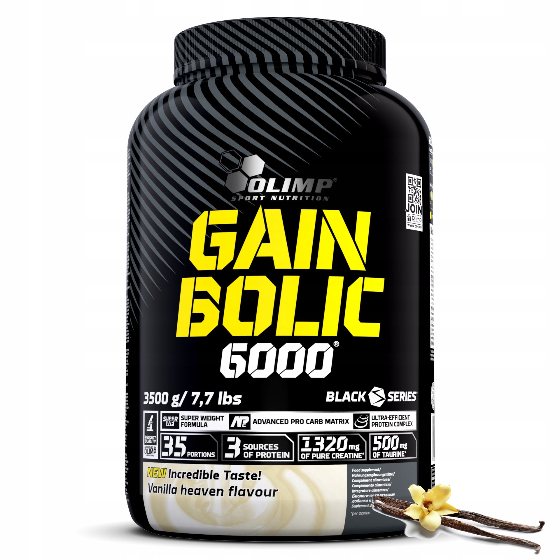 OLIMP Gain Bolic 6000 3,5kg MASS GAINER Bulk 3500g Protein Vanilla Flavour