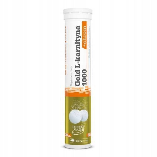 OLIMP Gold L-carnitine 1000 + chromium - lemon, slimming 20 tablets mousse