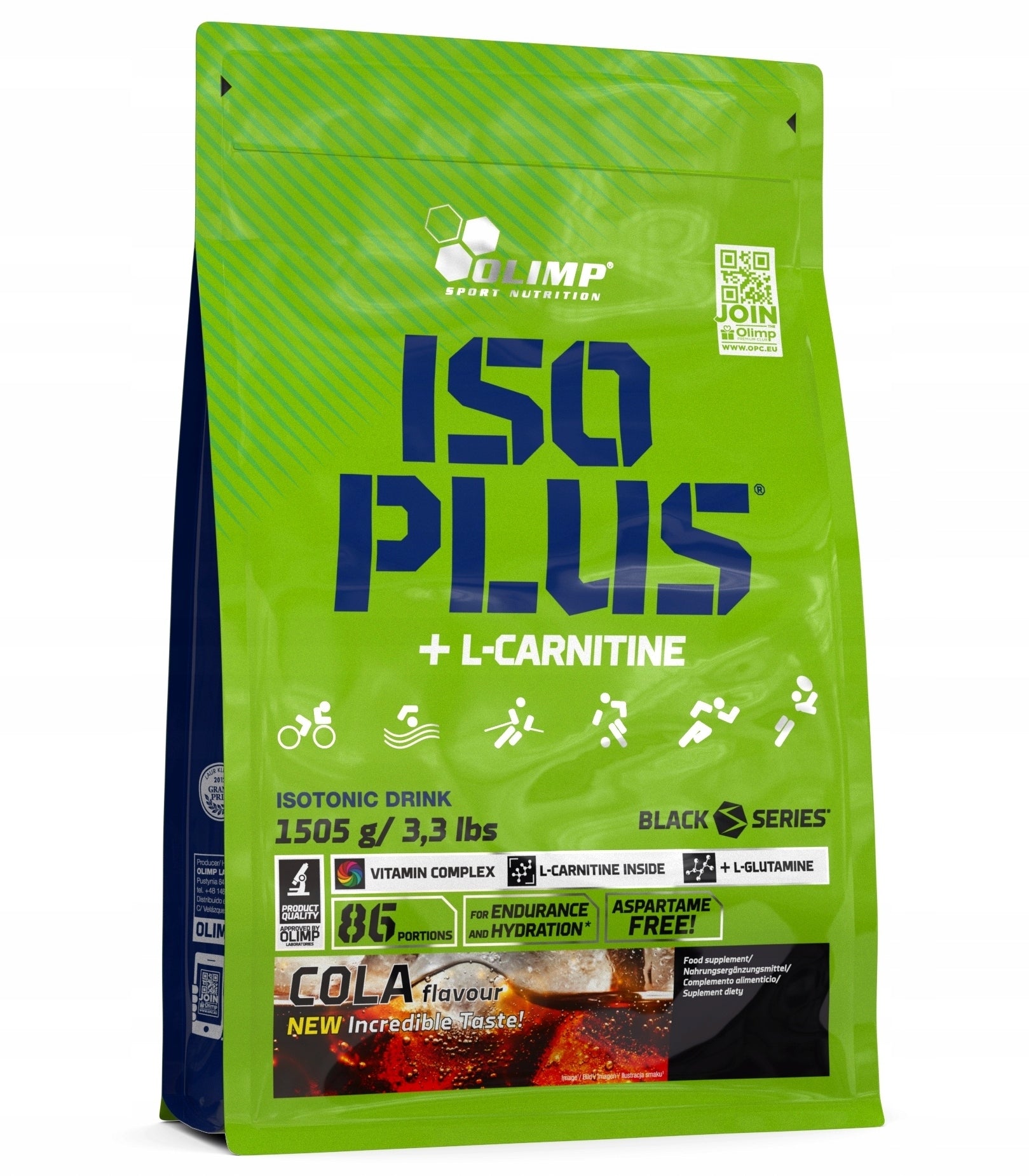 OLIMP ISO PLUS 1505G COLA ISOTONIC DRINK HYDRATION ENERGY CARNITINE Manufacturer code OLI467