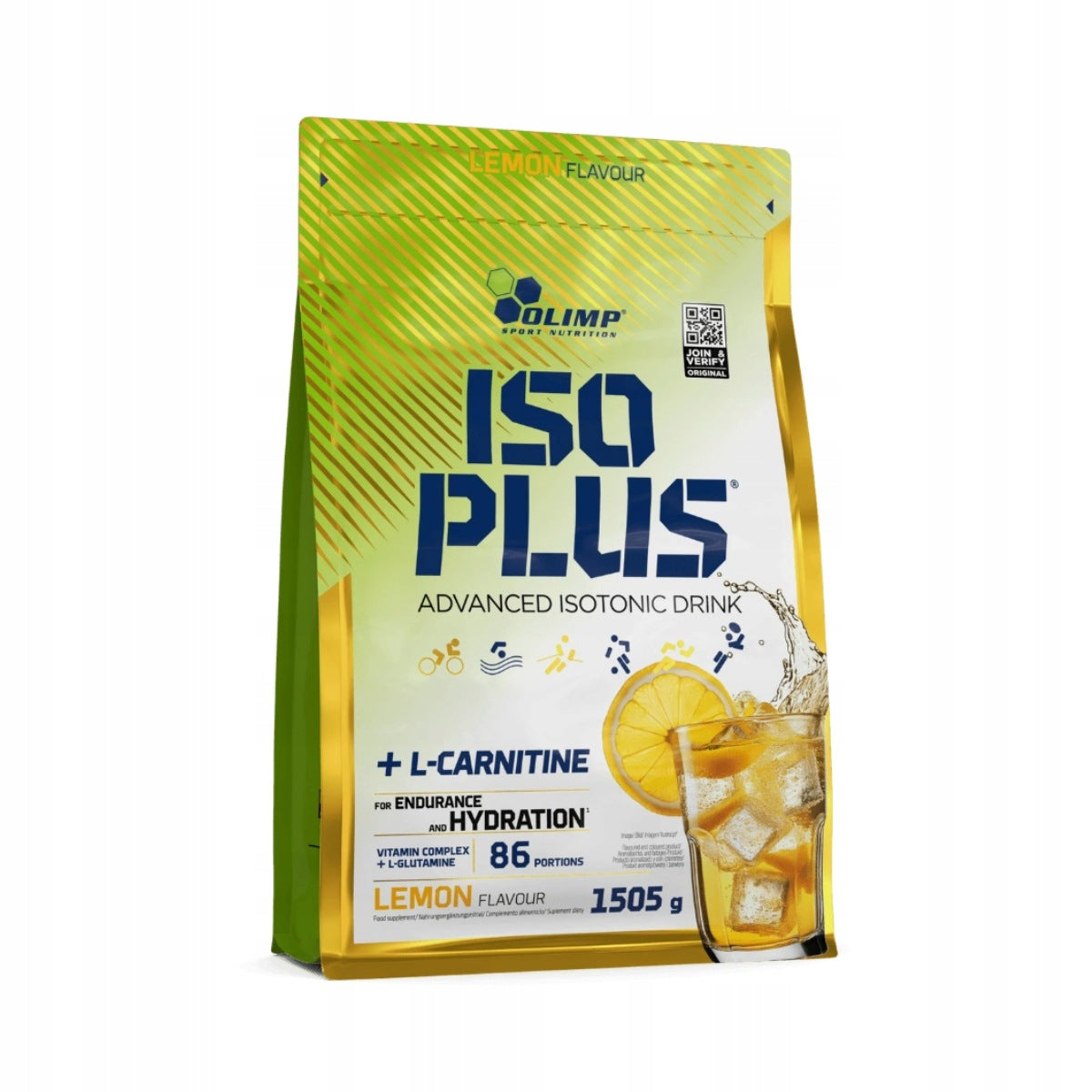 OLIMP ISO PLUS 1505G LEMON ISOTONIC DRINK HYDRATION ENERGY CARNITINE