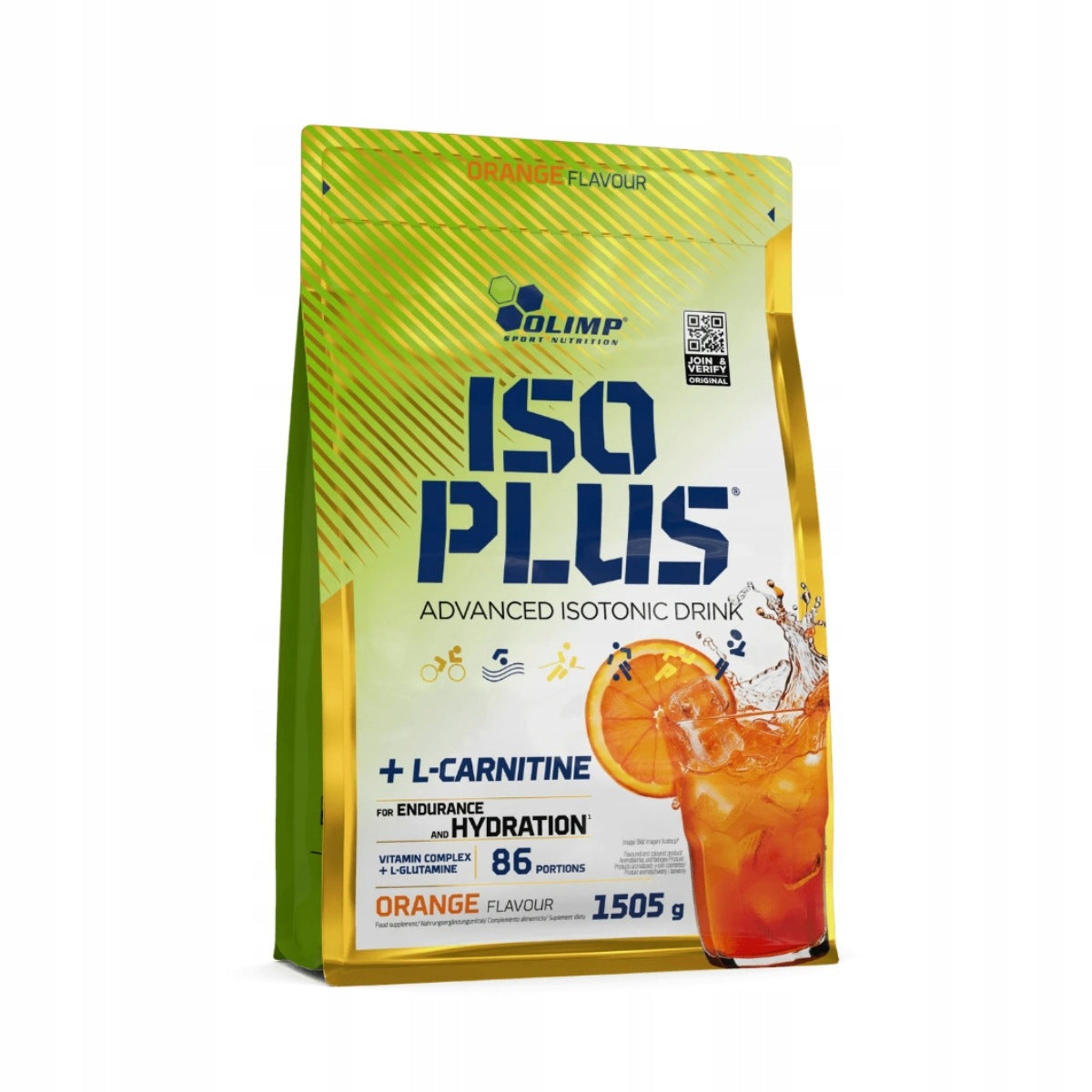 OLIMP ISO PLUS 1505G ORANGE ISOTONIC DRINK HYDRATION ENERGY CARNITINE