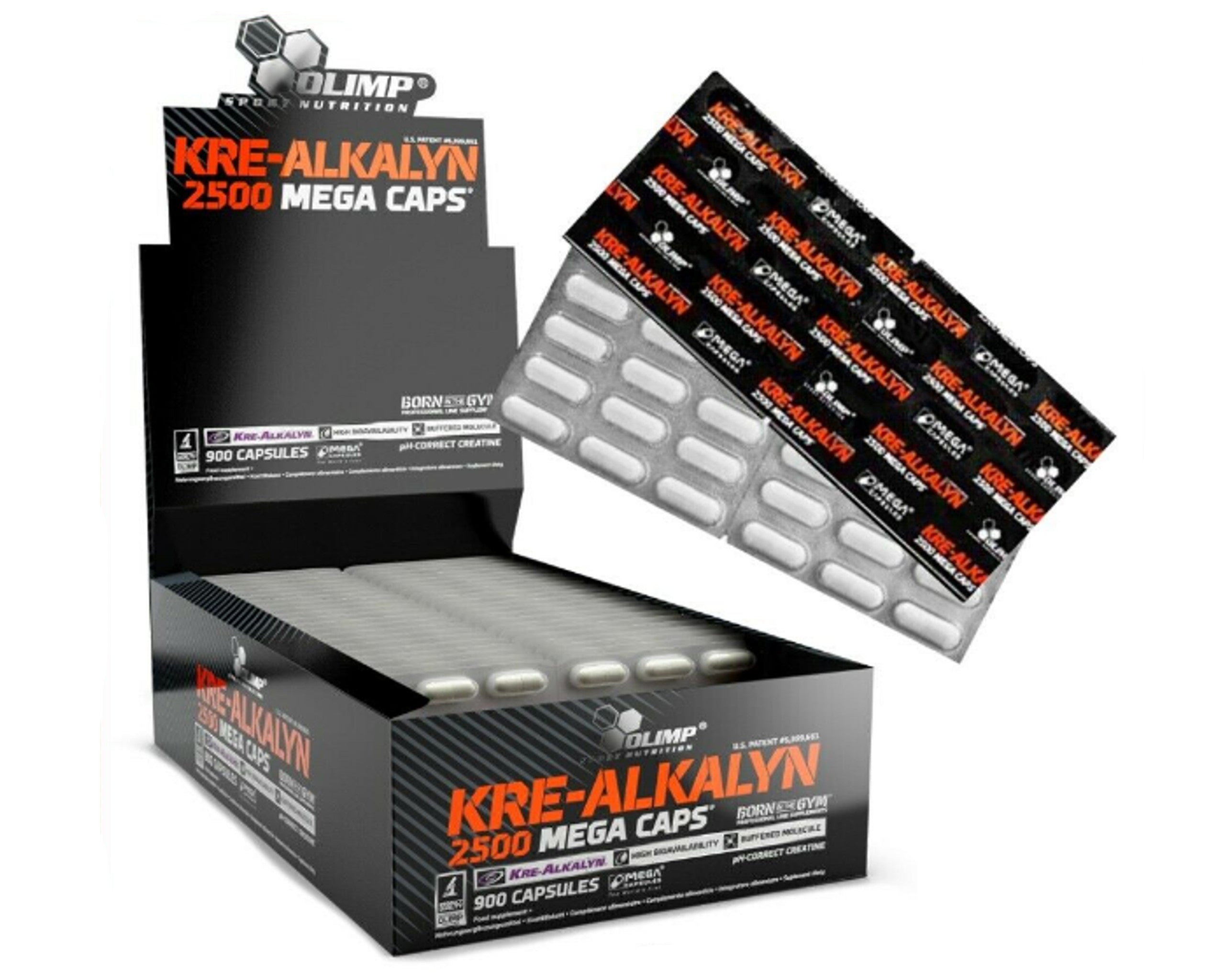 OLIMP KRE ALKALYN 2500 60 kaps. 2 BLISTERS BUFFERED CREATINE STRENGTH MASS ATP