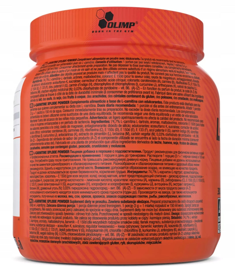 OLIMP L-Carnitine Xplode 300g Orange L-Carnitine Vitamin Magnesium Packaging status original