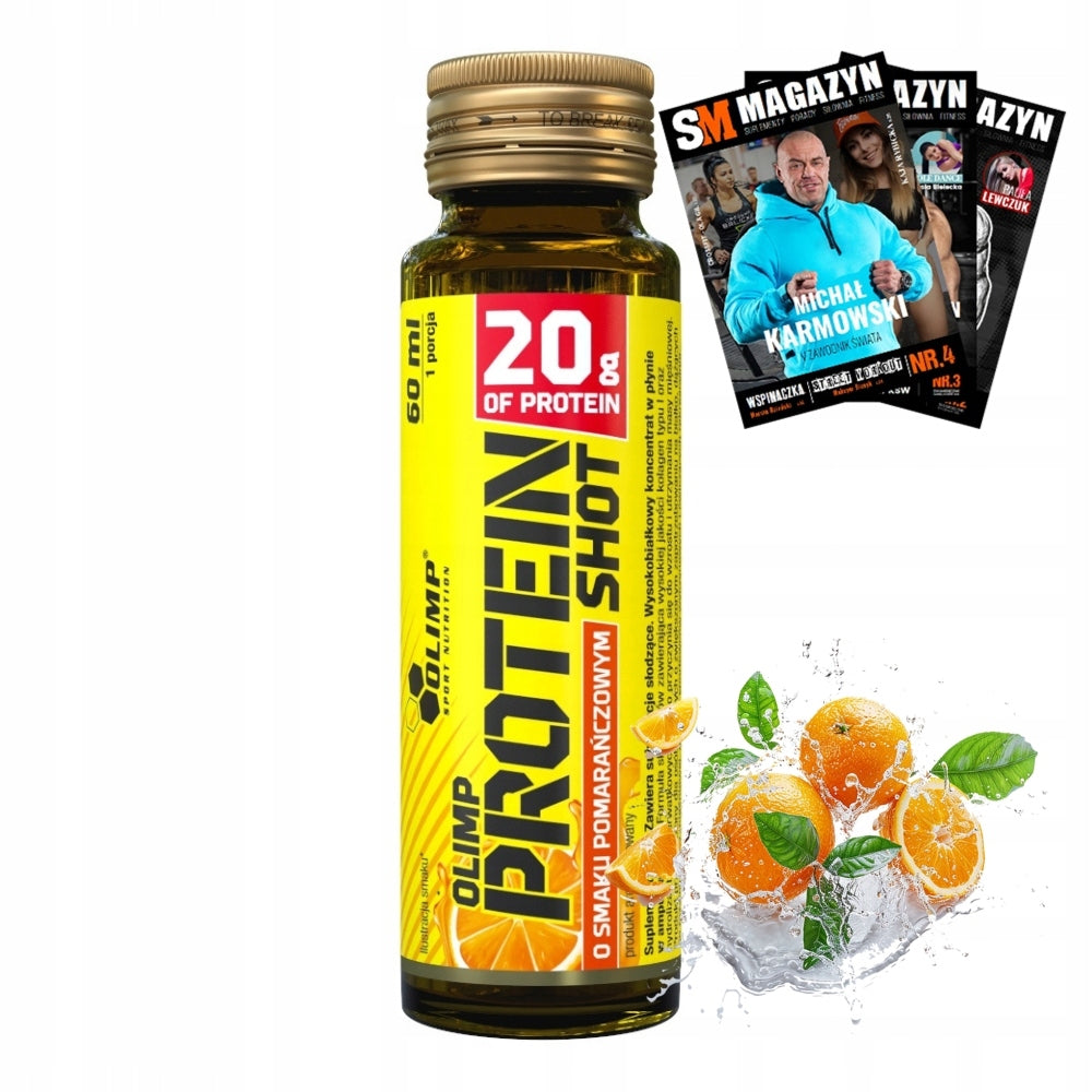 OLIMP PROTEIN SHOT 60ML GLASS AMPOULE WITH JUICE 20G PROTEIN