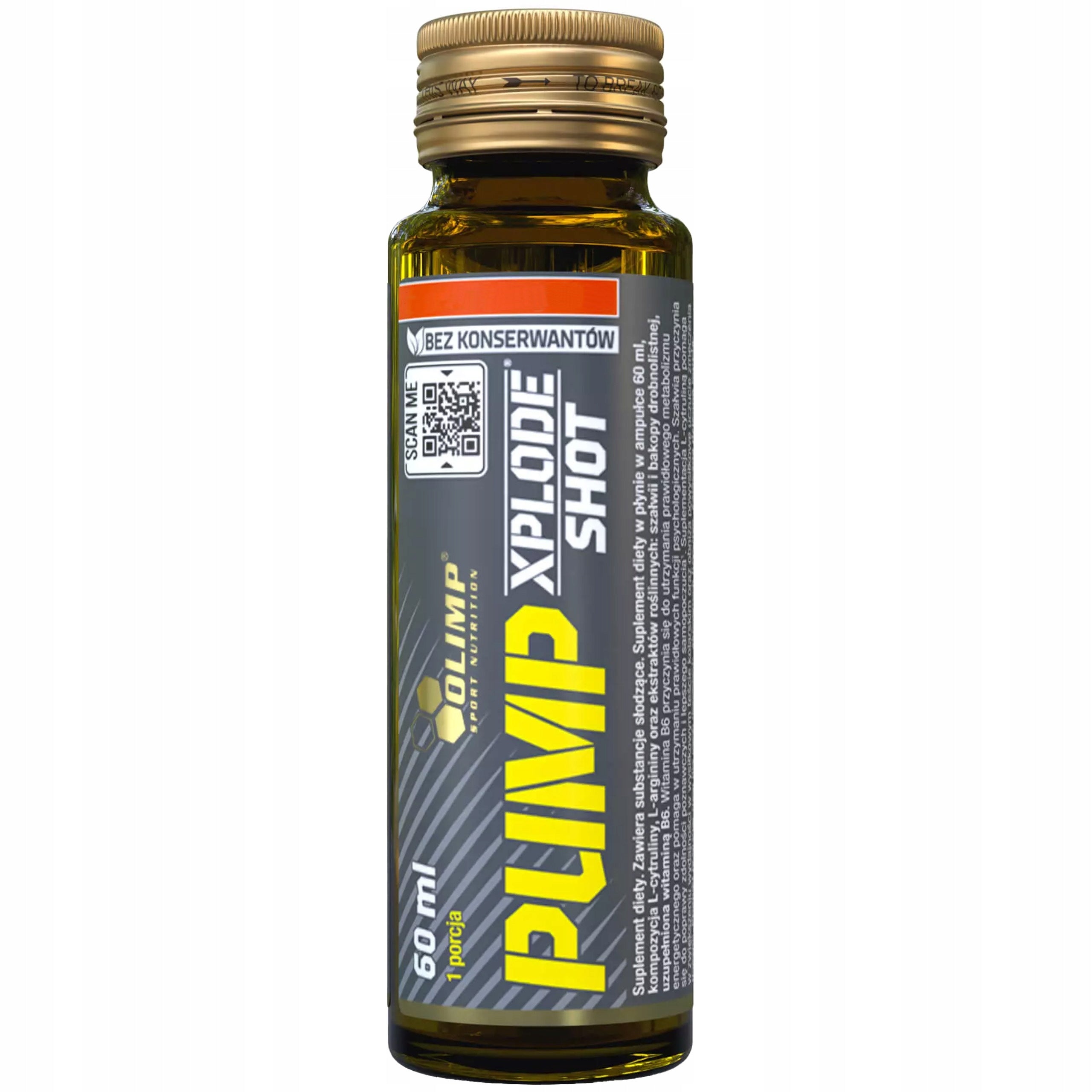 OLIMP PUMP XPLODE SHOT AMPOULE GLASS 60ML JUICE FRUIT PUNCH PUMP POWER Expiration date at least 1 year from the date of purchase
