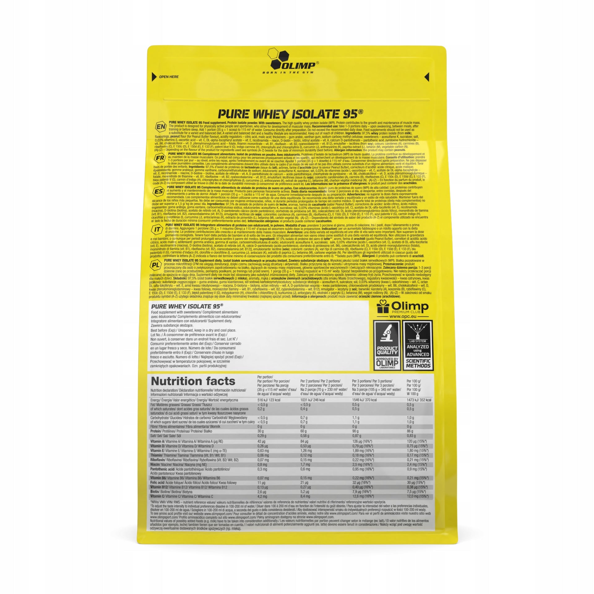 OLIMP PURE WHEY ISOLATE 95 600 g WHEY ISOLATE WHEY PROTEINS WPI MASS Expiration date not specified