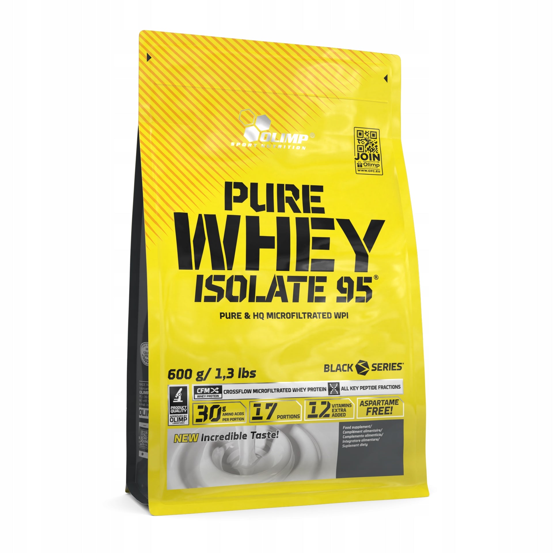 OLIMP PURE WHEY ISOLATE 95 600 g WHEY ISOLATE WHEY PROTEINS WPI MASS Packaging status original