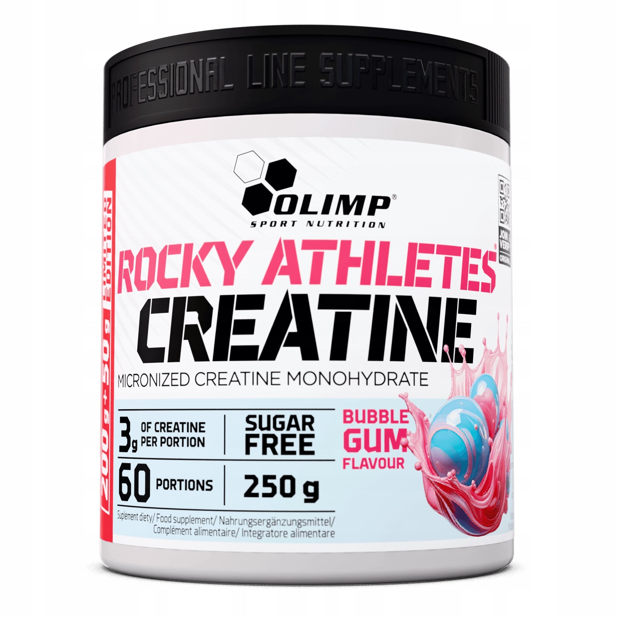 OLIMP ROCKY CREATINE 250g CREATINE MONOHYDRATE BALLOON GUM 114 SERVINGS Expiration date at least 1 year from the date of purchase