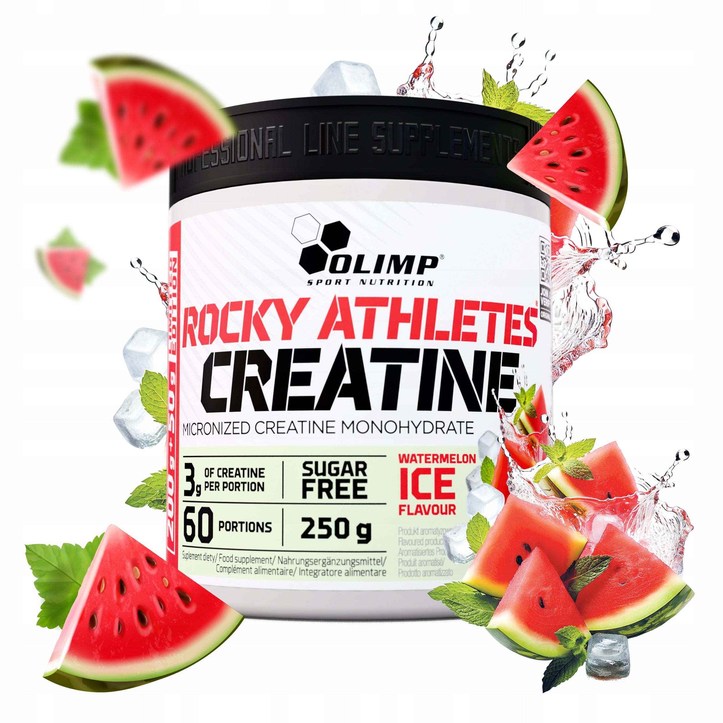 OLIMP ROCKY CREATINE 2x250g CREATINE MONOHYDRATE WATERMELON MEASURE 114 SERVINGS Packaging status original