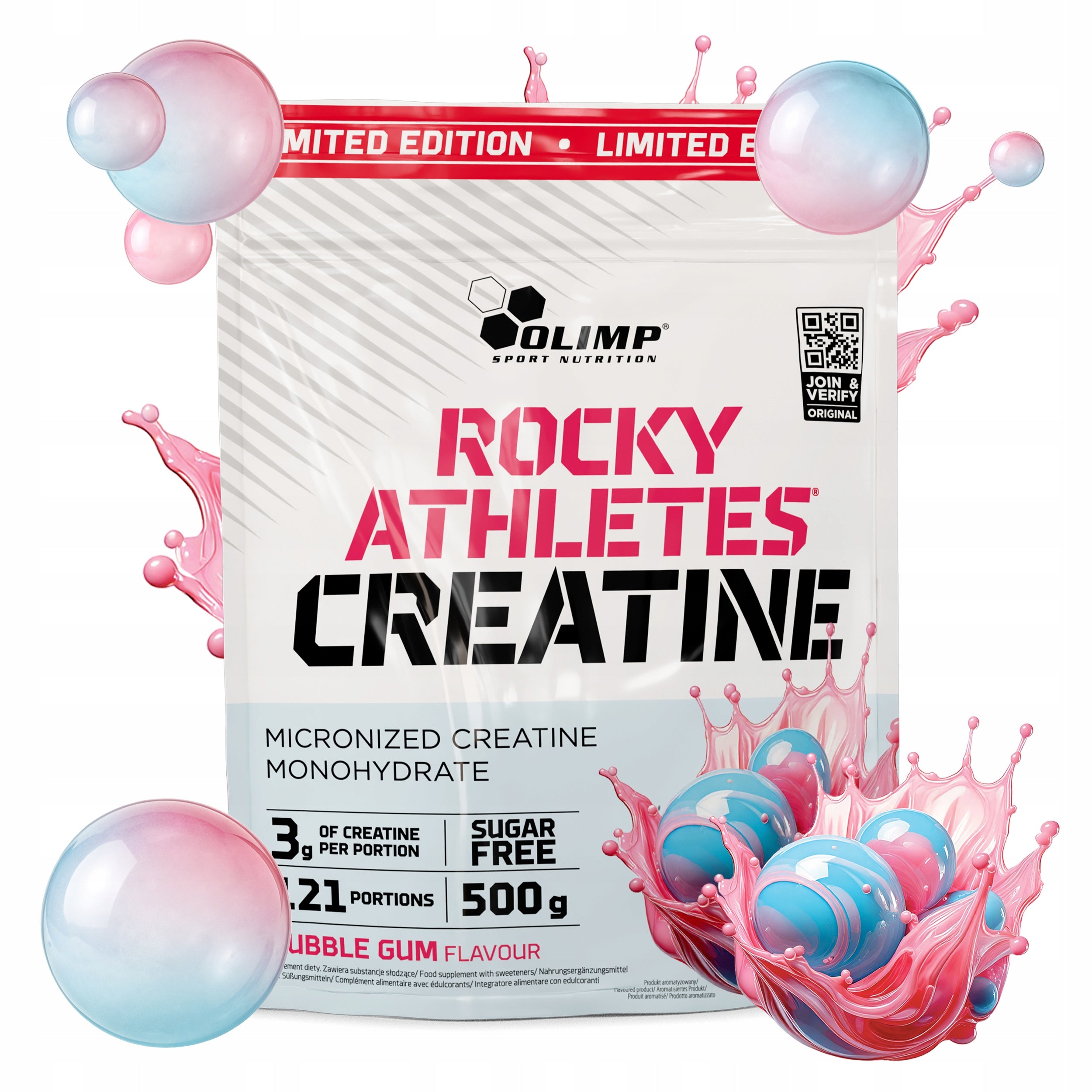 OLIMP ROCKY CREATINE 500g CREATINE MONOHYDRATE BALLOON GUM