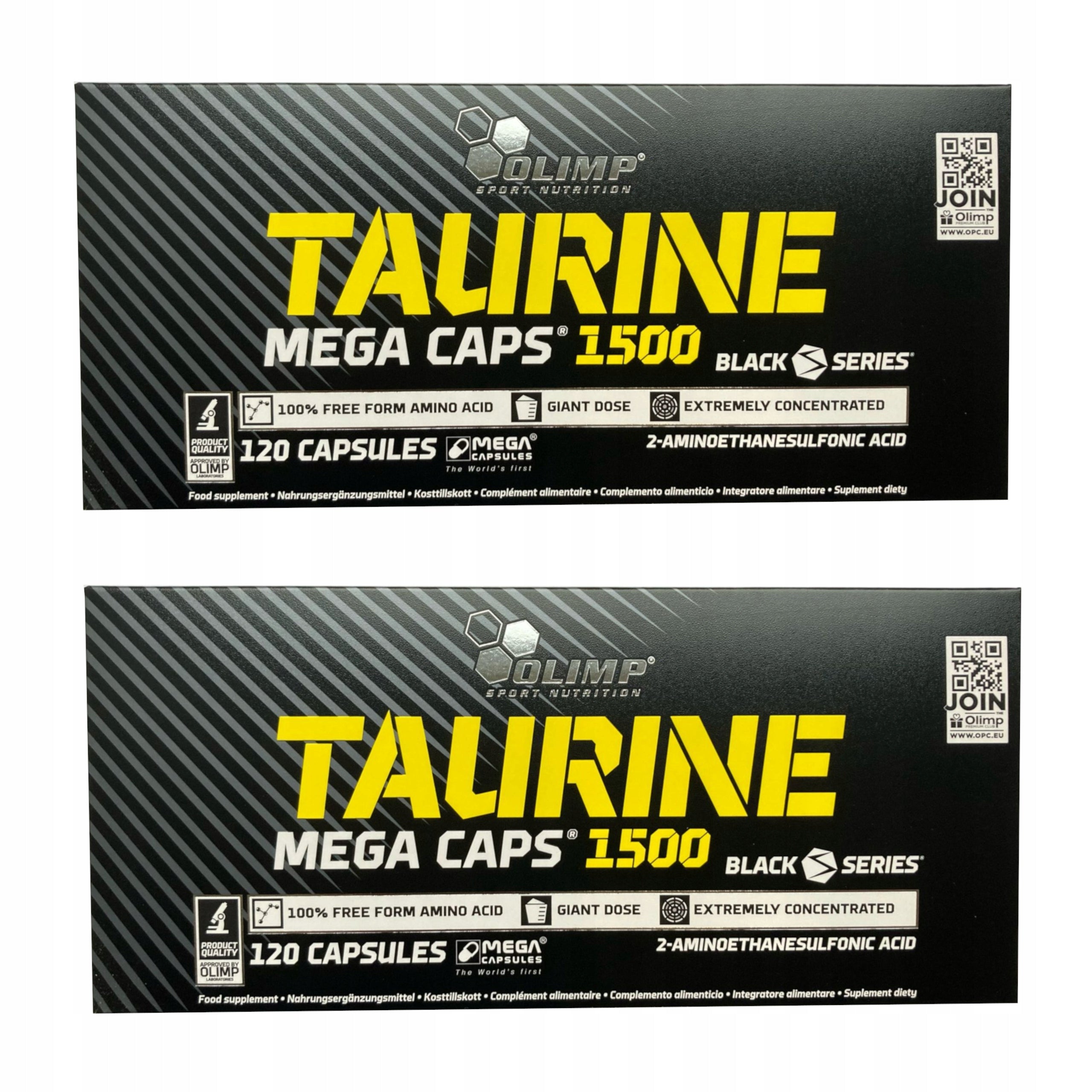 OLIMP TAURINE MEGA CAPS 1500 240 TAURINE ENERGY EFFICIENCY STRENGTH REGENERATION