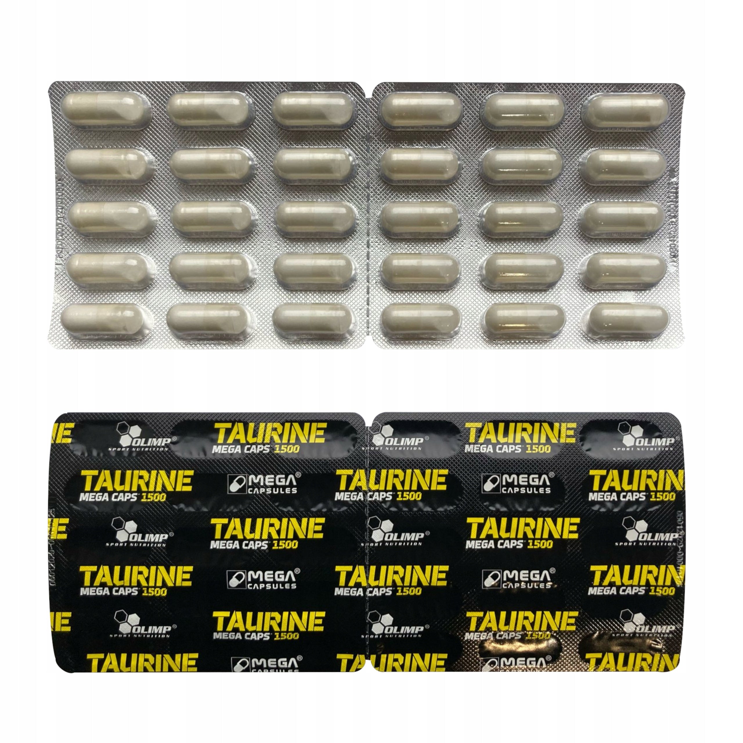 OLIMP TAURINE MEGA CAPS 1500 60cap 2 blisters TAURINE EFFICIENCY STRENGTH ENERGY