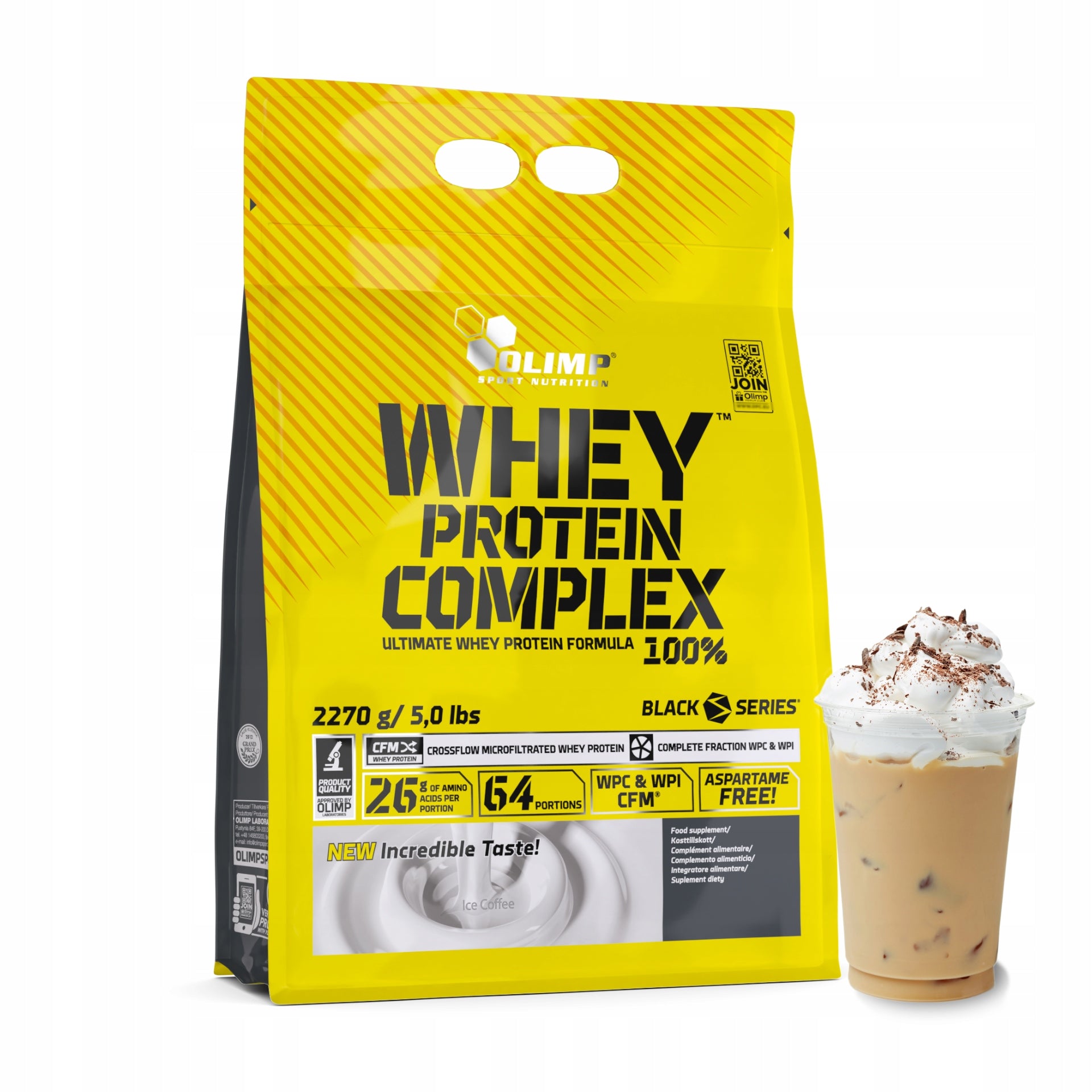 OLIMP WHEY PROTEIN COMPLEX 100% - 2270G ICED COFFEE Expiration date at least six months from the date of purchase
