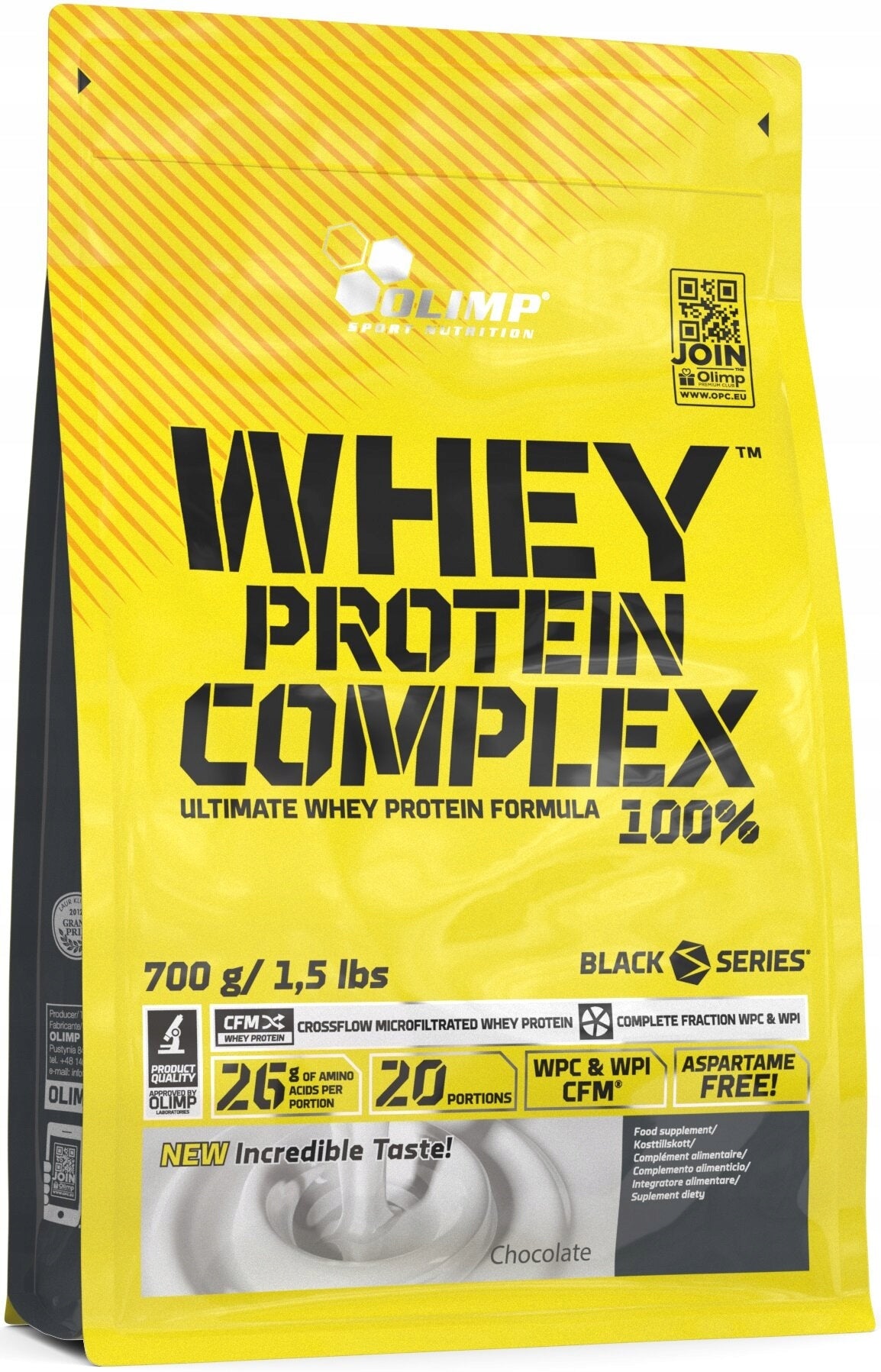 OLIMP WHEY PROTEIN COMPLEX 100% WHEY ISOLATE WPC CHOCOLATE MASS WPI 700G Packaging status original