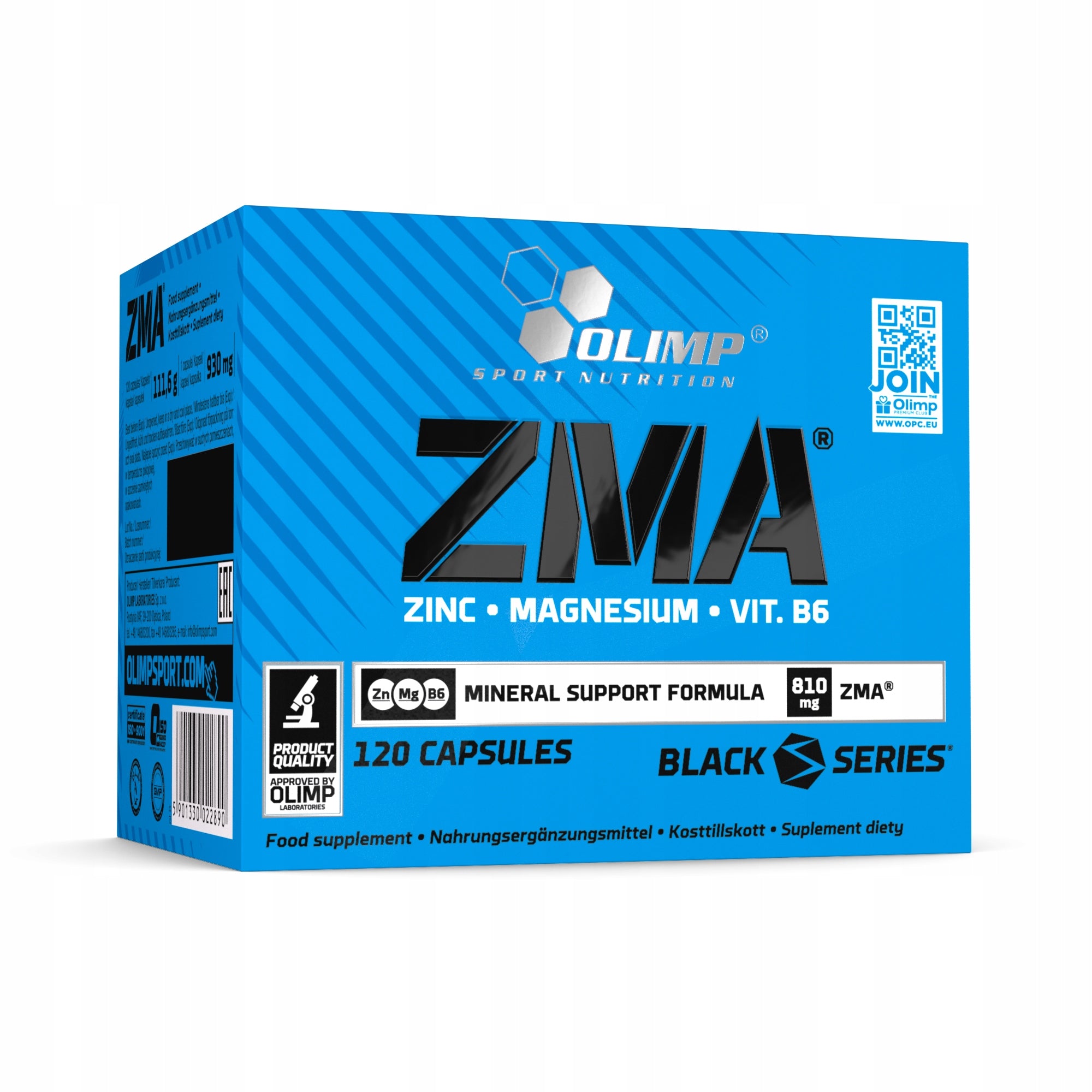 OLIMP ZMA 120caps VITAMINS MINERALS MAGNESIUM ZINC B6 ZMA