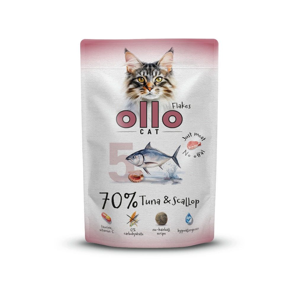 OLLO CAT - Tuna and Scallops 85g No. 5 - WET CAT FOOD