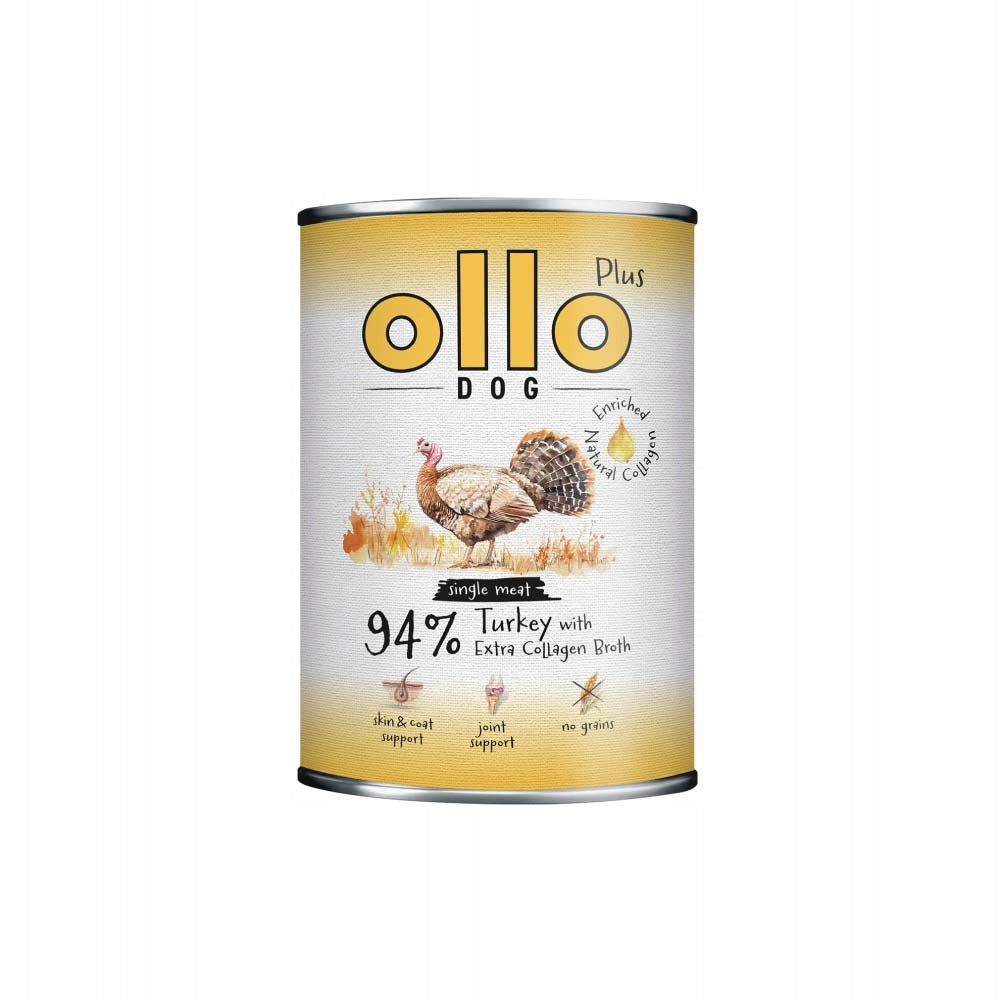 OLLO DOG CAN TURKEY + COLLAGEN 400G