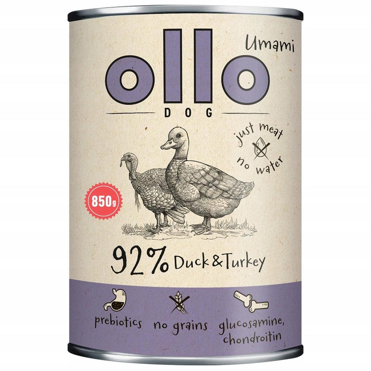 OLLO UMAMI DUCK AND TURKEY 850G WET DOG FOOD