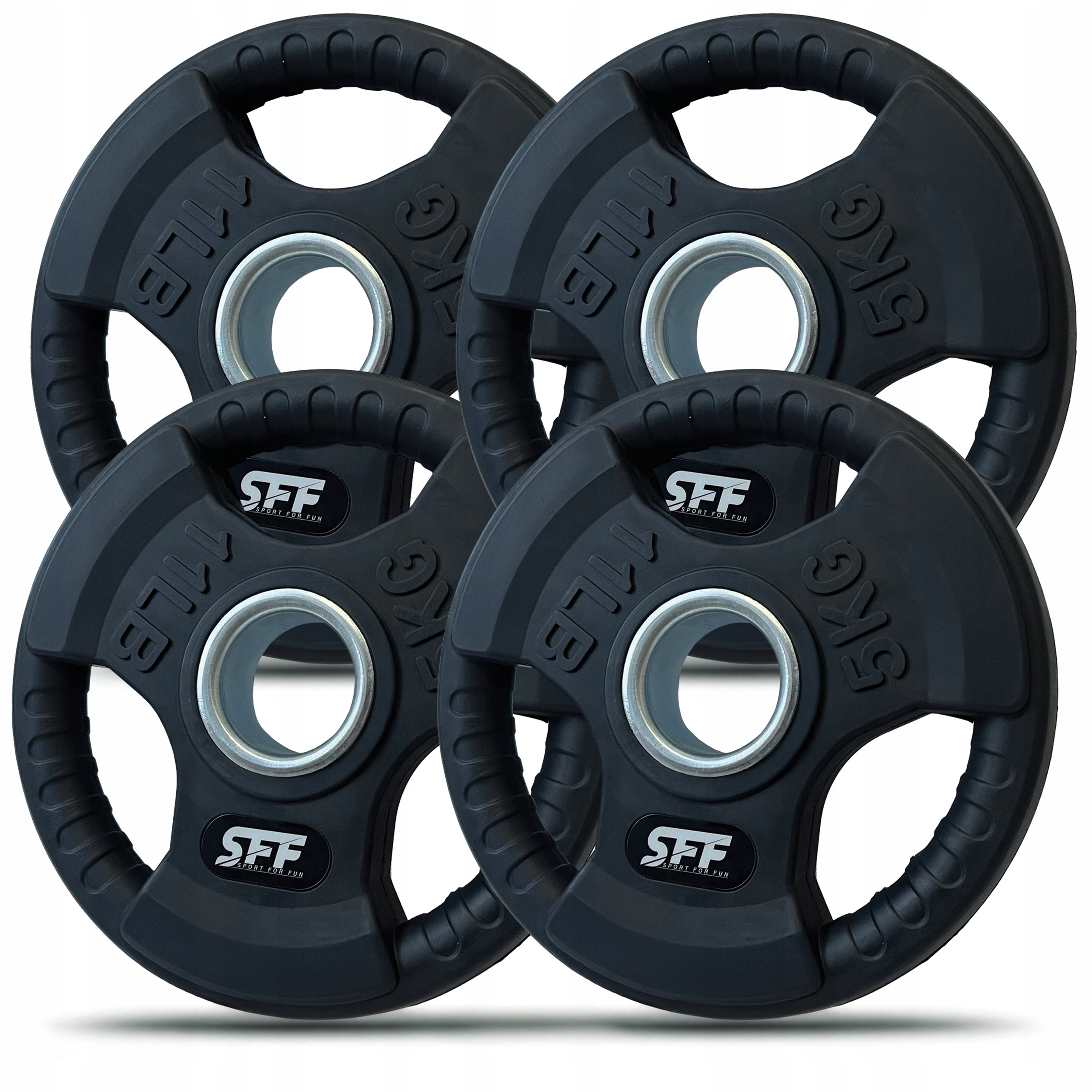 OLYMPIC LOAD DISC 4x5KG RUBBERIZED 51MM DURABLE SOLID SET