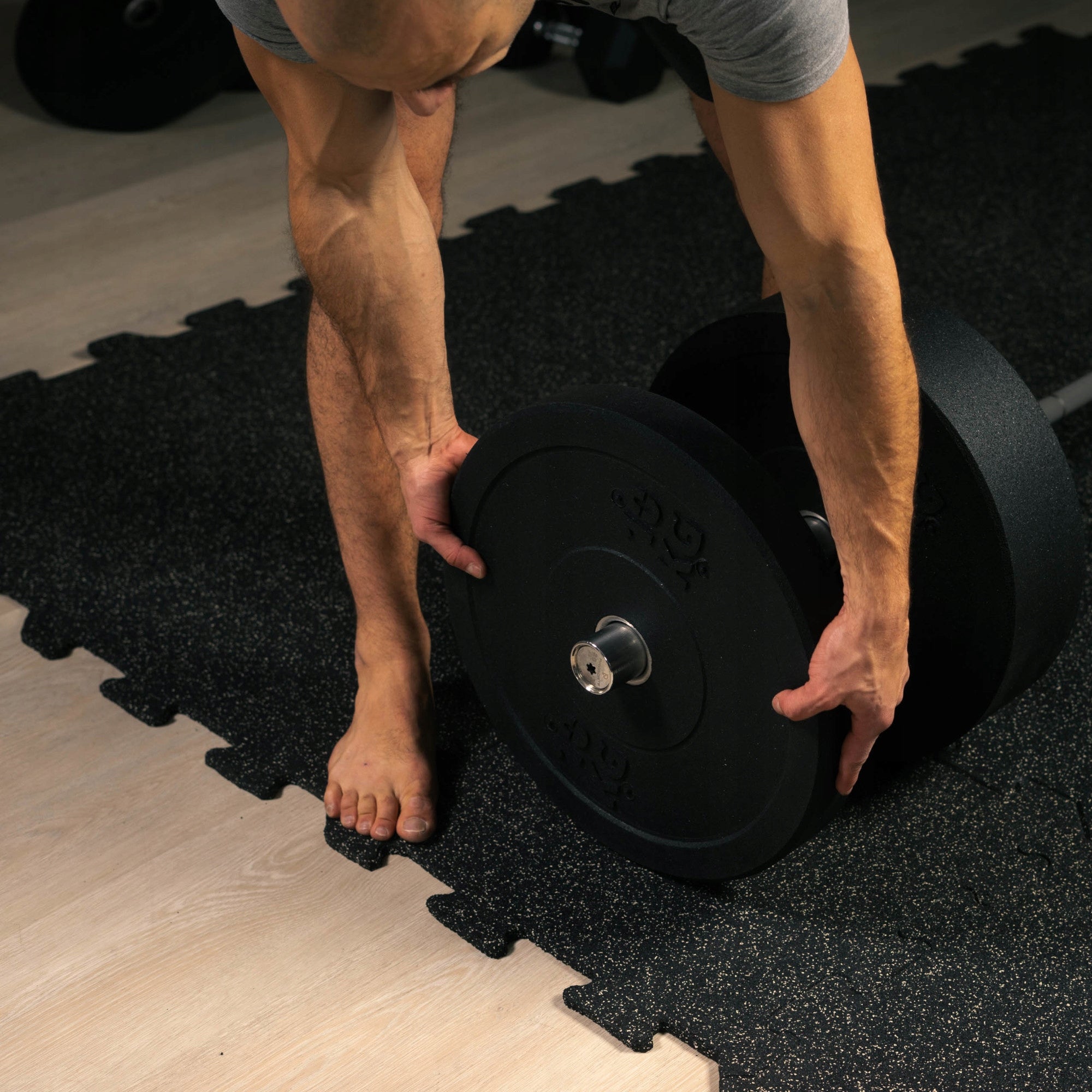 OLYMPIC LOAD SET BUMPERS 100kg RUBBER LOADS PLATE ELEVATE Packaging status original