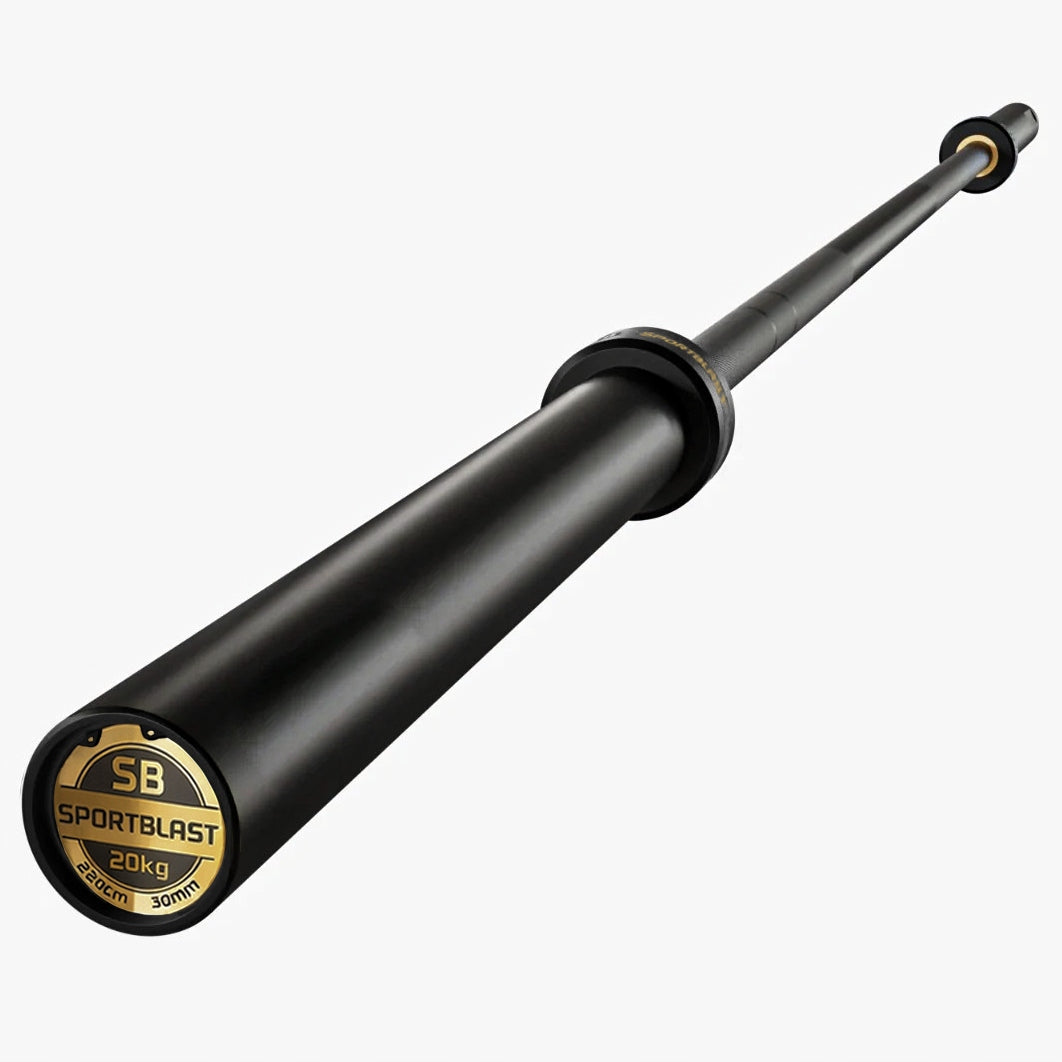 OLYMPIC Straight Griffin Bearing 220cm 50mm BARBELL CLAMPS Olympic Model Gryf olimpijski 220cm 30mm solidny zaciski