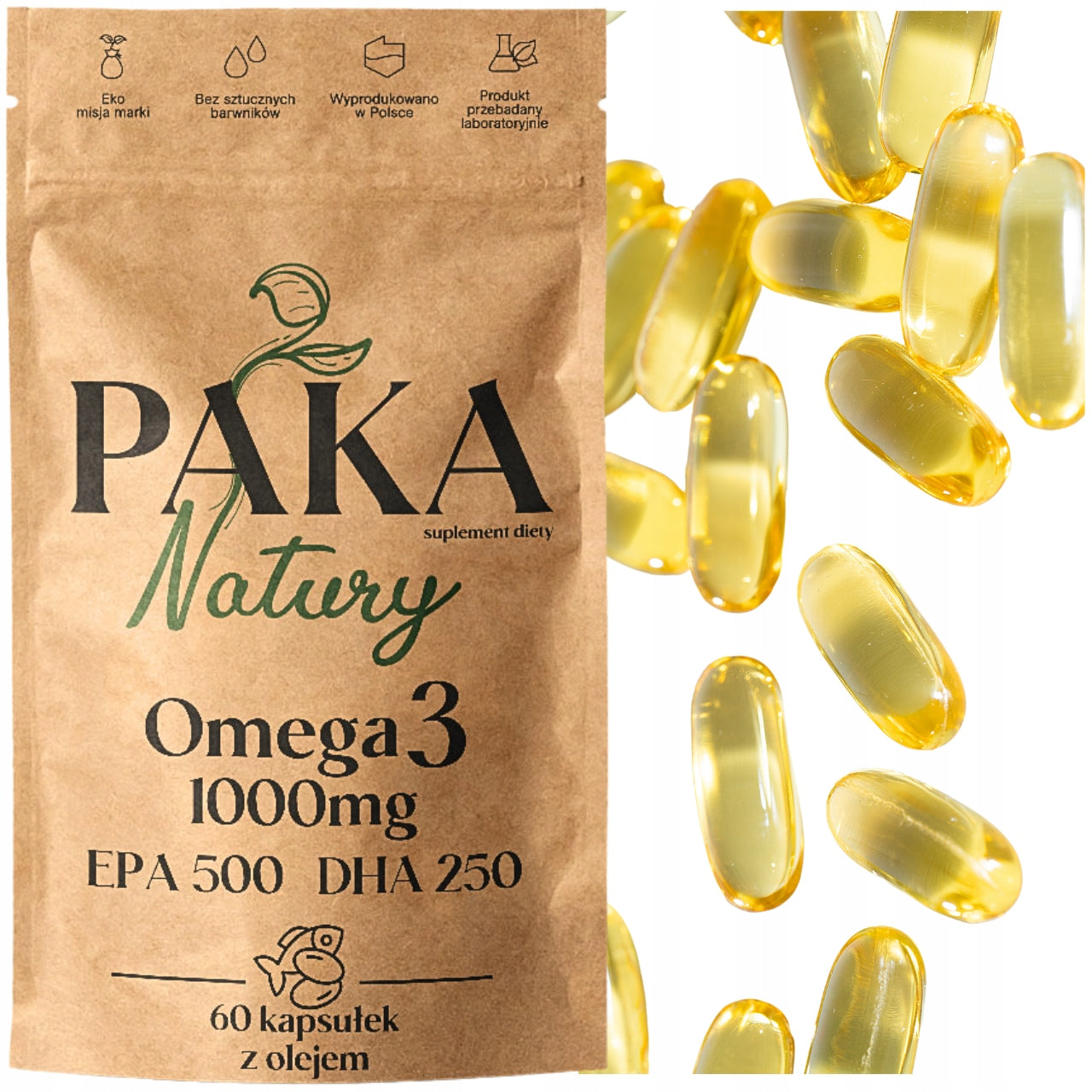 OMEGA 3 1000mg EPA 500 DHA 250 + vitamin E fatty acids for HEART RESISTANCE