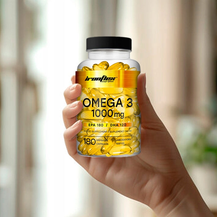 OMEGA 3 1000mg IronFlex FATTY ACIDS 180 capsules EPA + DHA fish oil Packaging status original