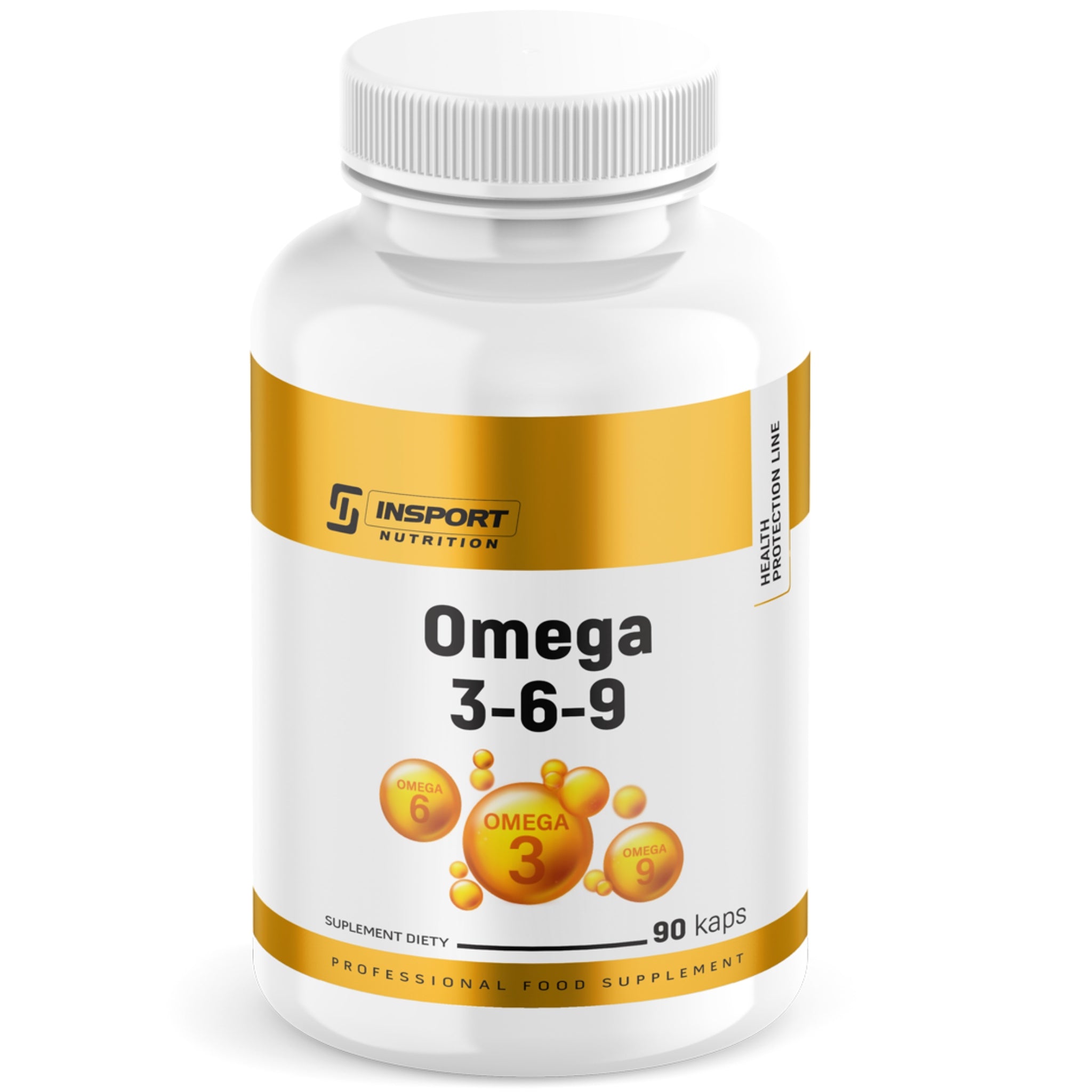 OMEGA 3-6-9 90 kap EPA DHA Fish Oil Tran Brain Immunity Heart | INSPORT Packaging status original
