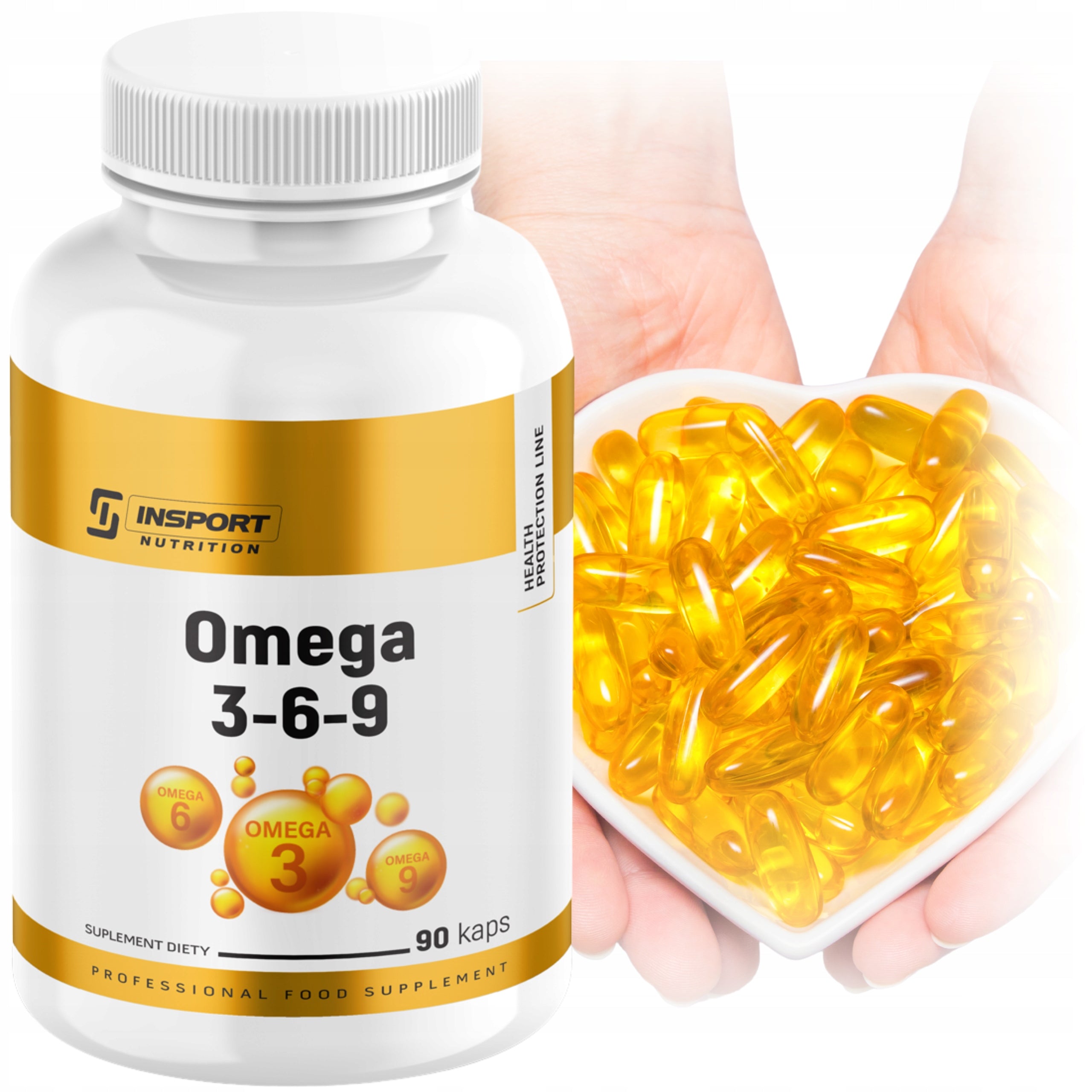 OMEGA 3-6-9 90 kap EPA DHA Fish Oil Tran Brain Immunity Heart | INSPORT