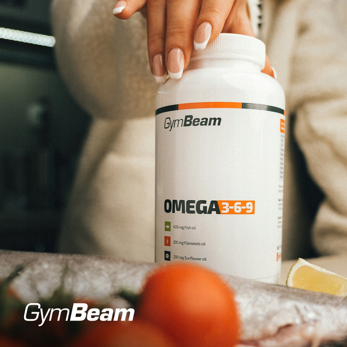 OMEGA 3-6-9 FATTY ACIDS EPA DHA FISH OIL BRAIN MEMORY GymBeam 120caps Packaging status original