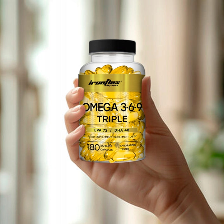 OMEGA 3-6-9 IronFlex 180cap FATTY ACIDS EPA DHA Fish Oil Linen Wit E Packaging status original