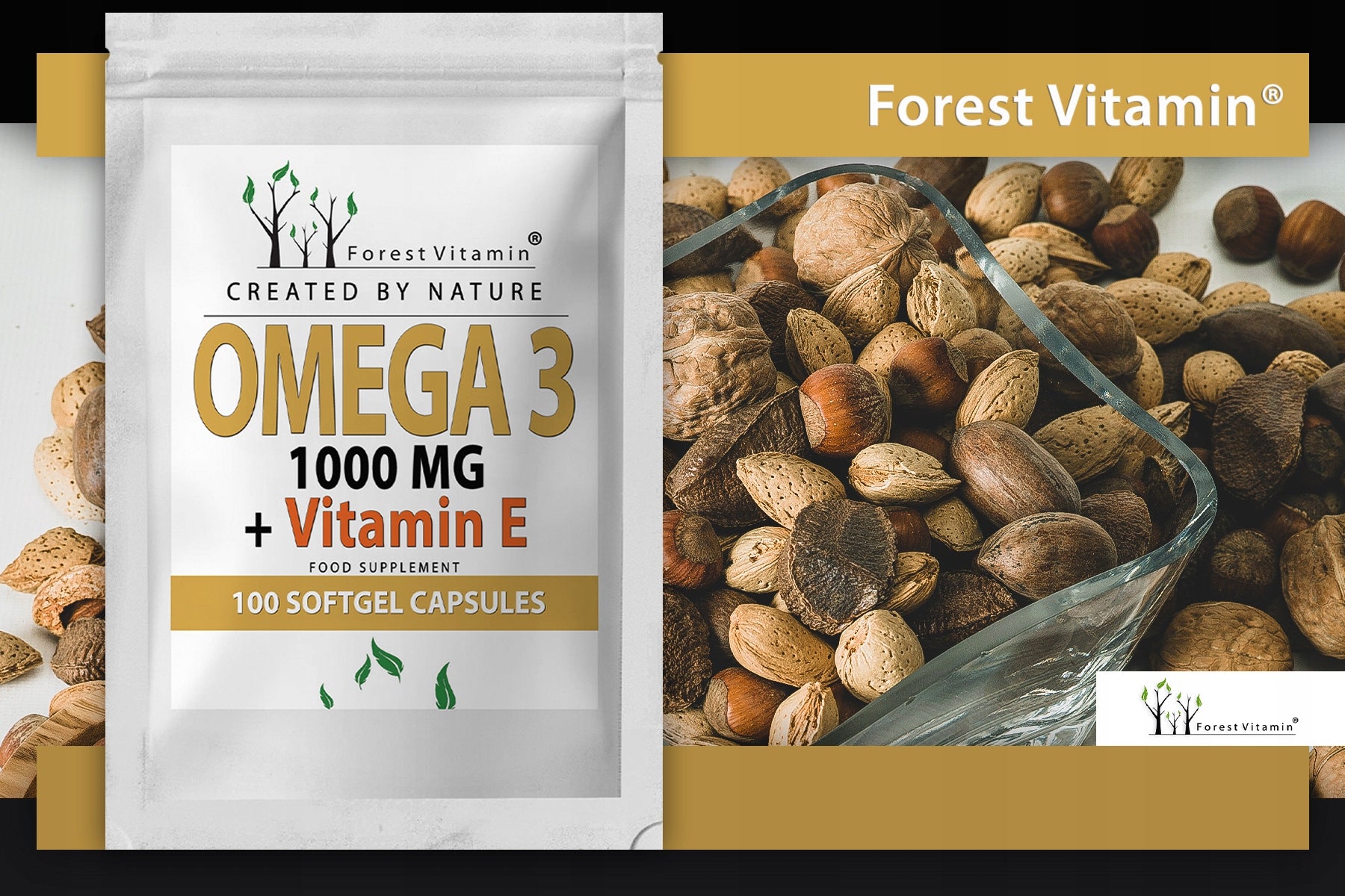 OMEGA 3 FATTY ACIDS DHA EPA 100 KAPS STRONG FROM WILD ANCHOVIES For universal