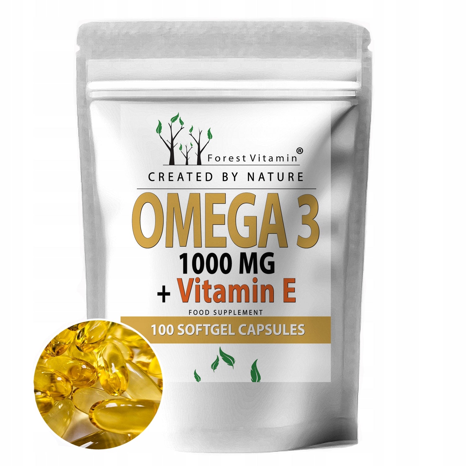 OMEGA 3 FATTY ACIDS DHA EPA 100 KAPS STRONG FROM WILD ANCHOVIES