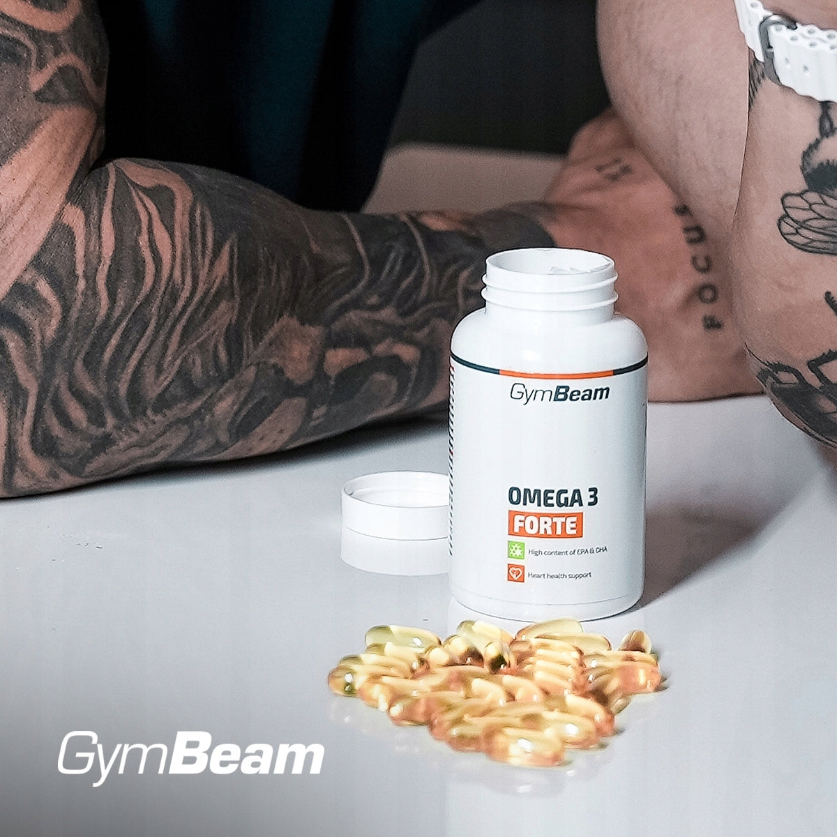OMEGA 3 FORTE 1000mg EPA 330 DHA 220 HEART BRAIN VISION GymBeam 360 kaps Packaging status original